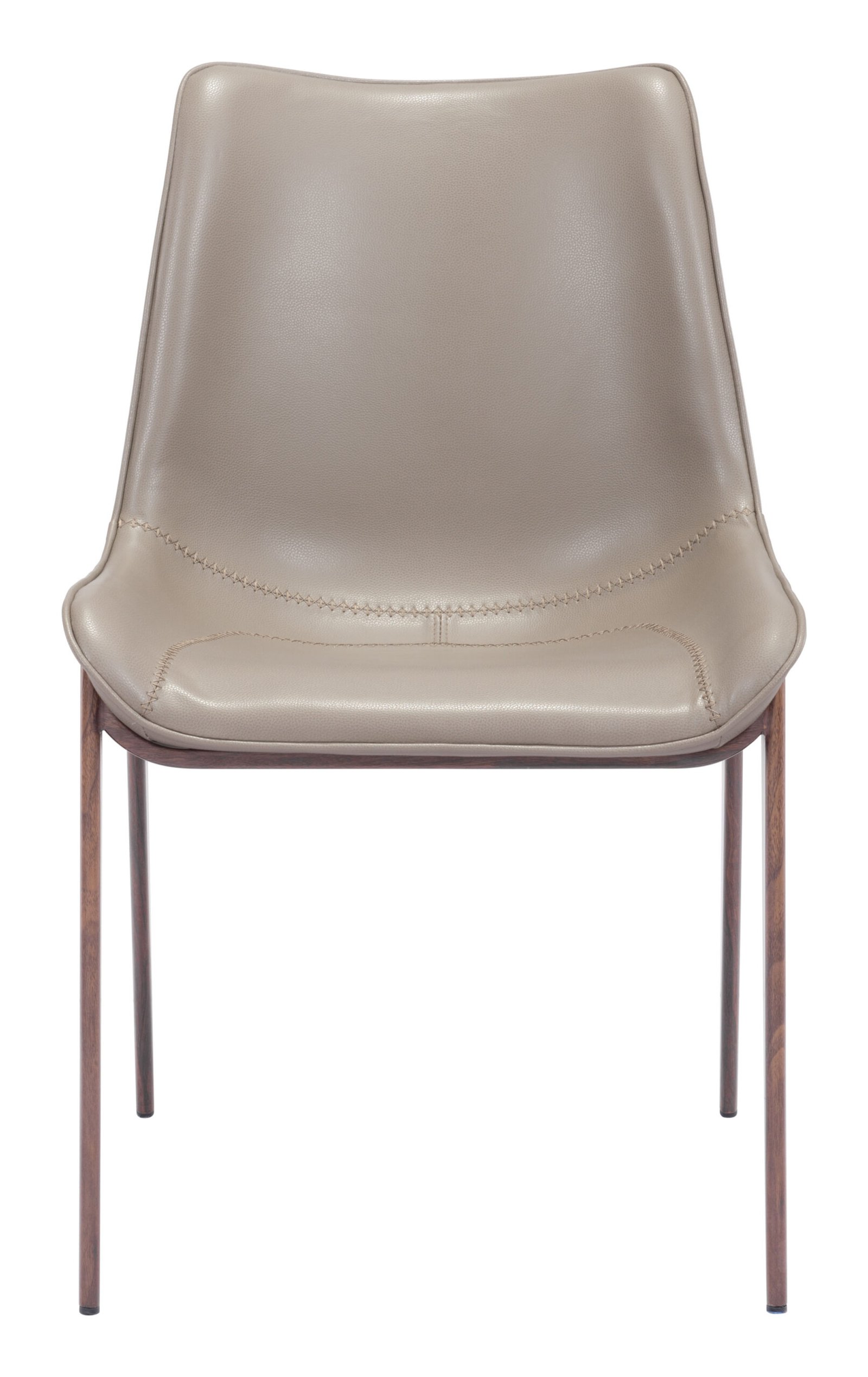 Magnus Dining Chair (Set of 2) Brown & Walnut - Image 6