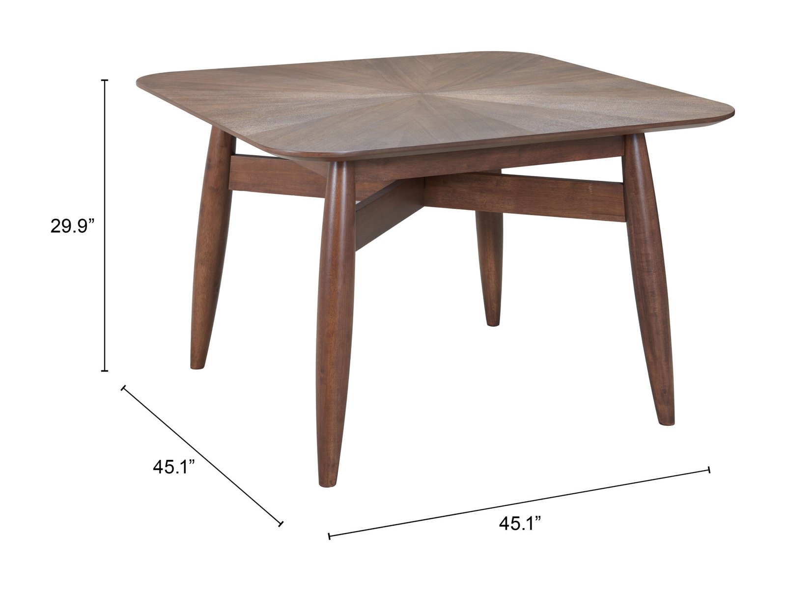 Silea Square Dining Table Espresso - Image 7