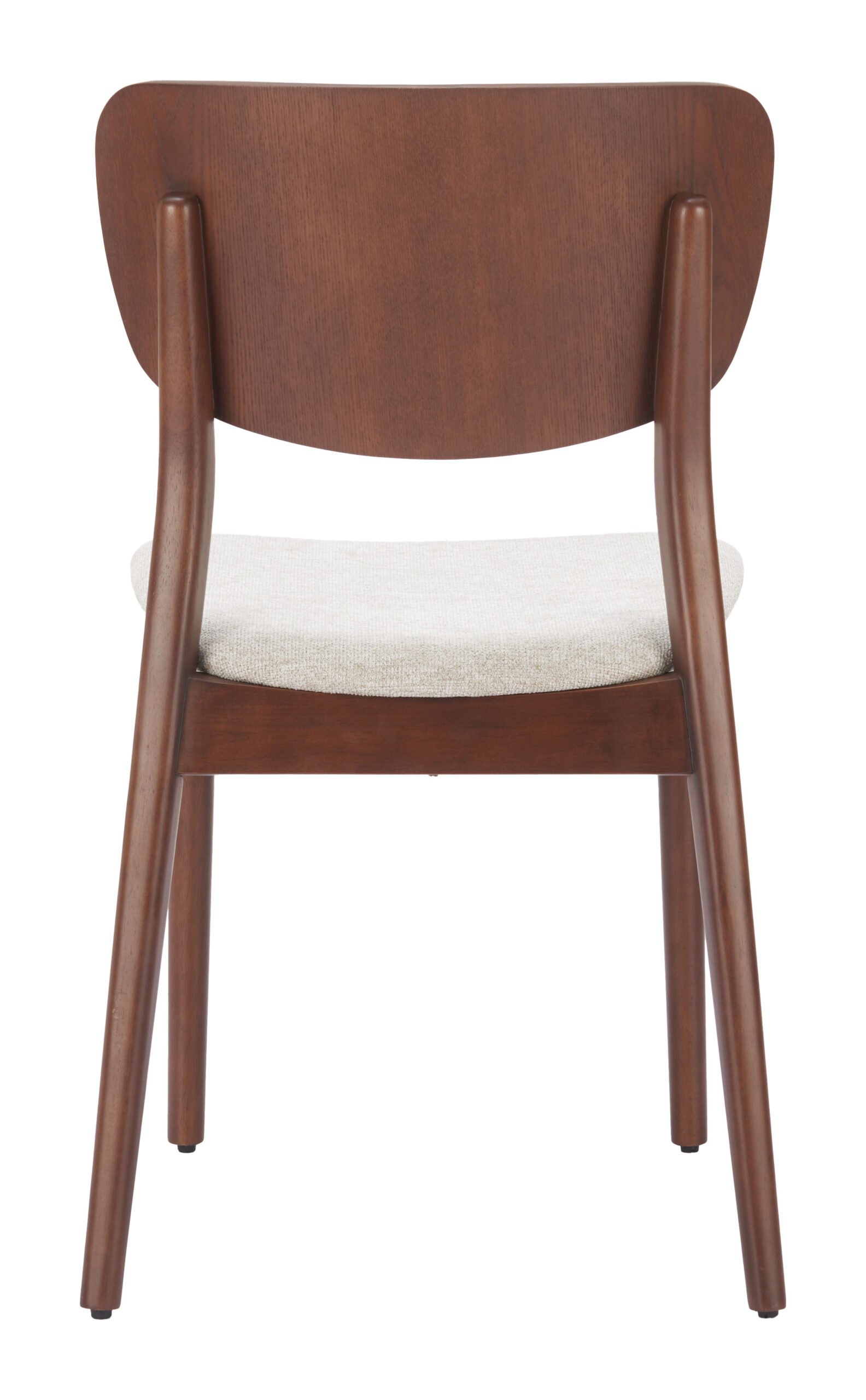 Kellua Dining Chair (Set of 2) Beige & Walnut - Image 4