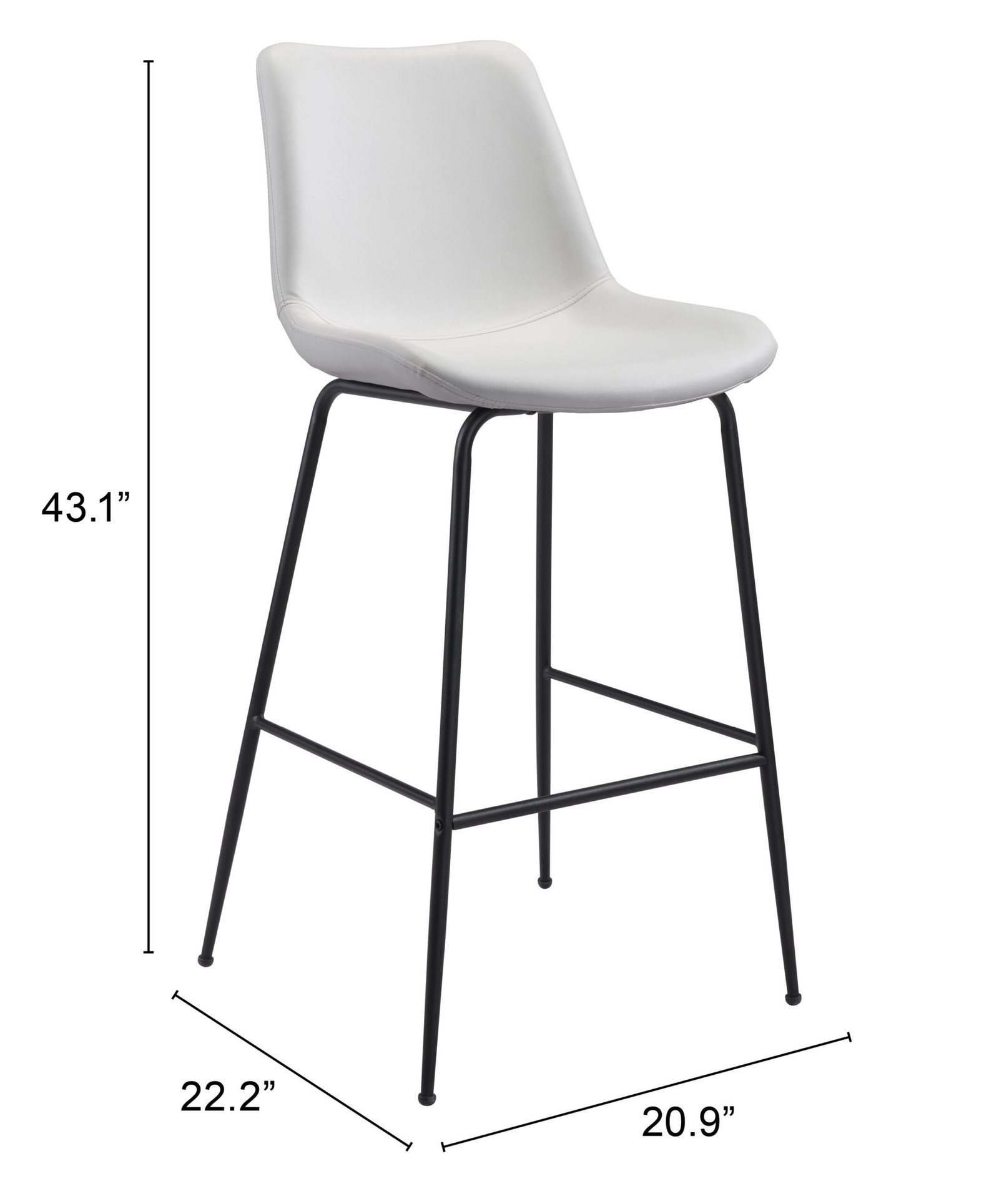 Byron Barstool White - Image 11