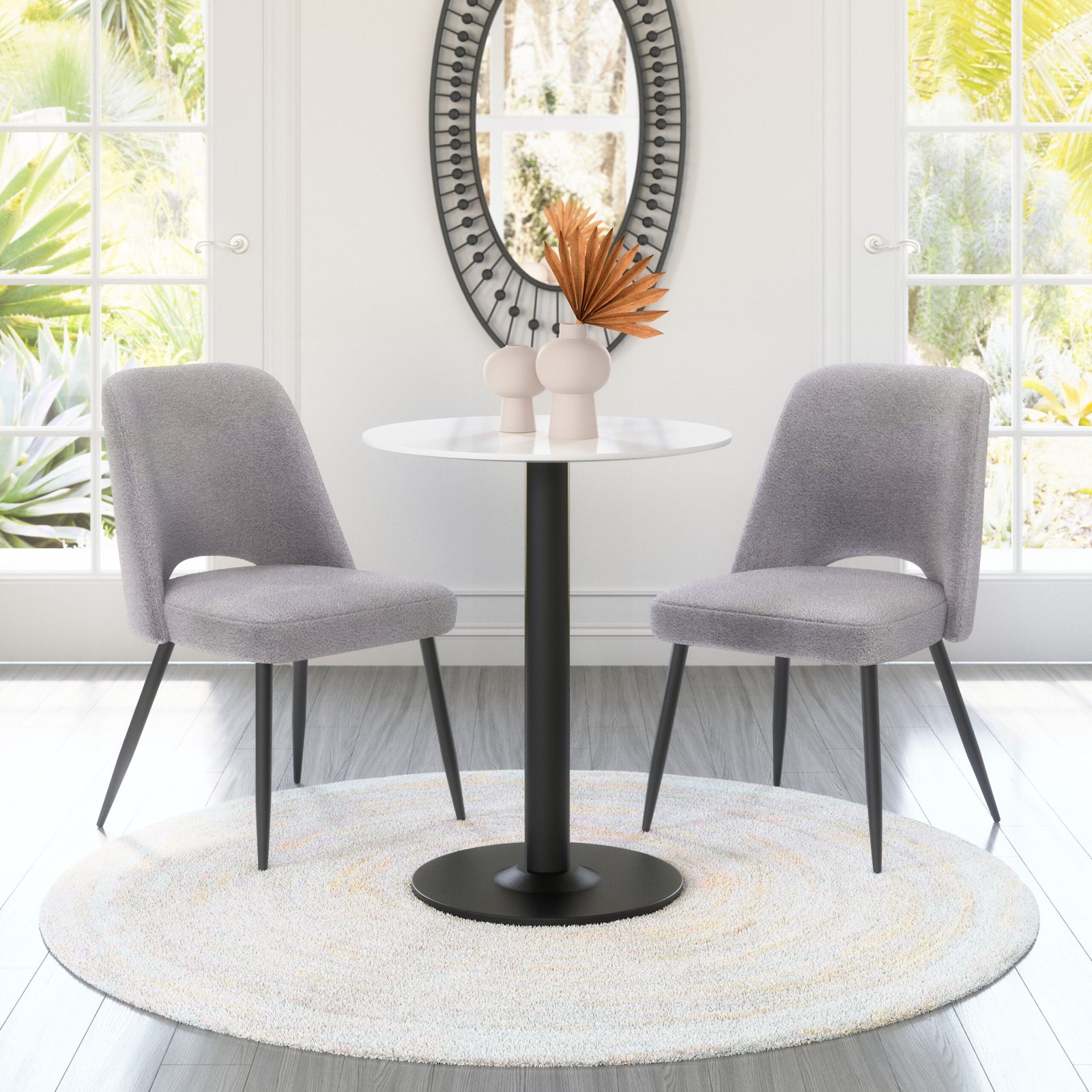 Teddy Dining Chair (Set of 2) Gray - Image 2