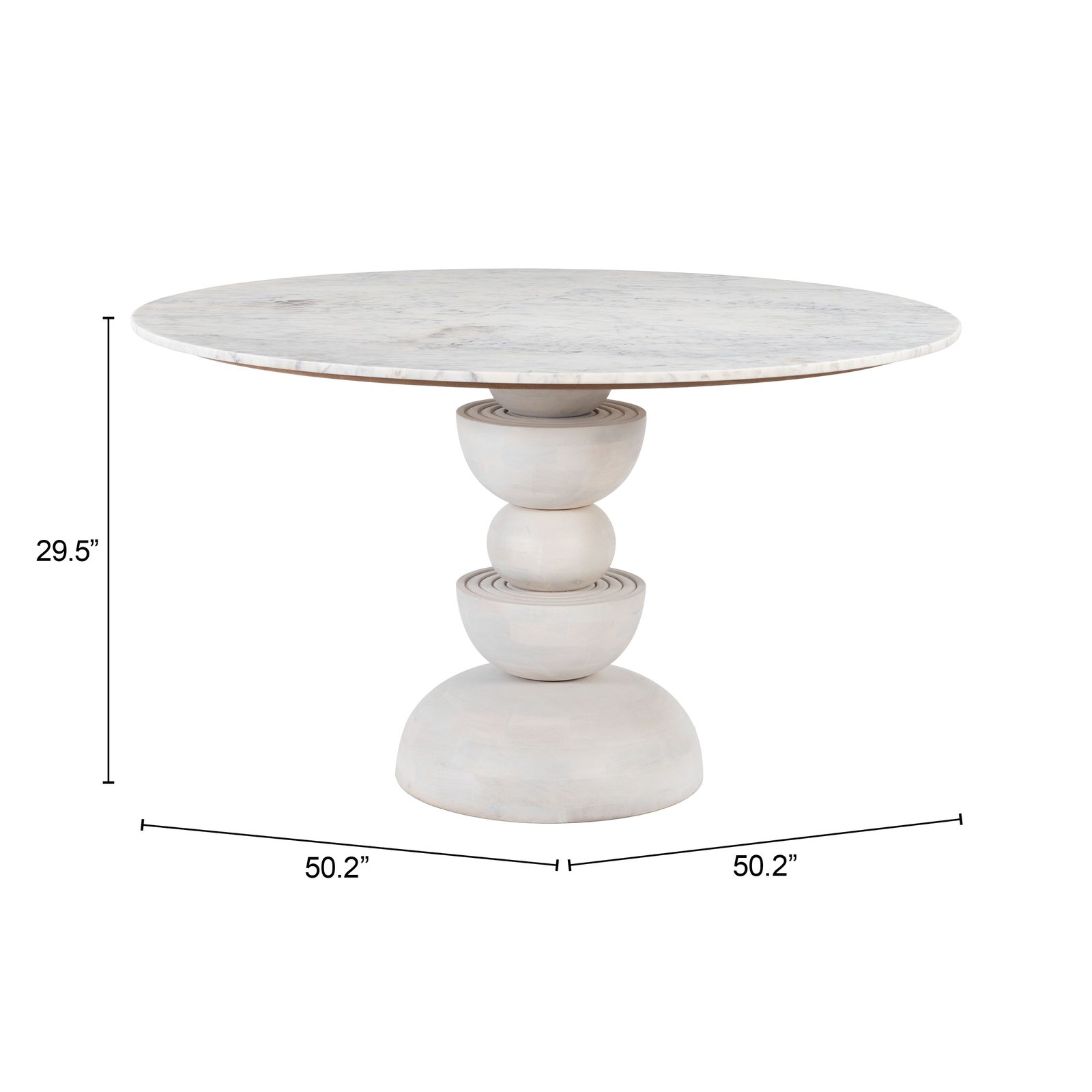 Astri Dining Table Whitewashed - Image 7