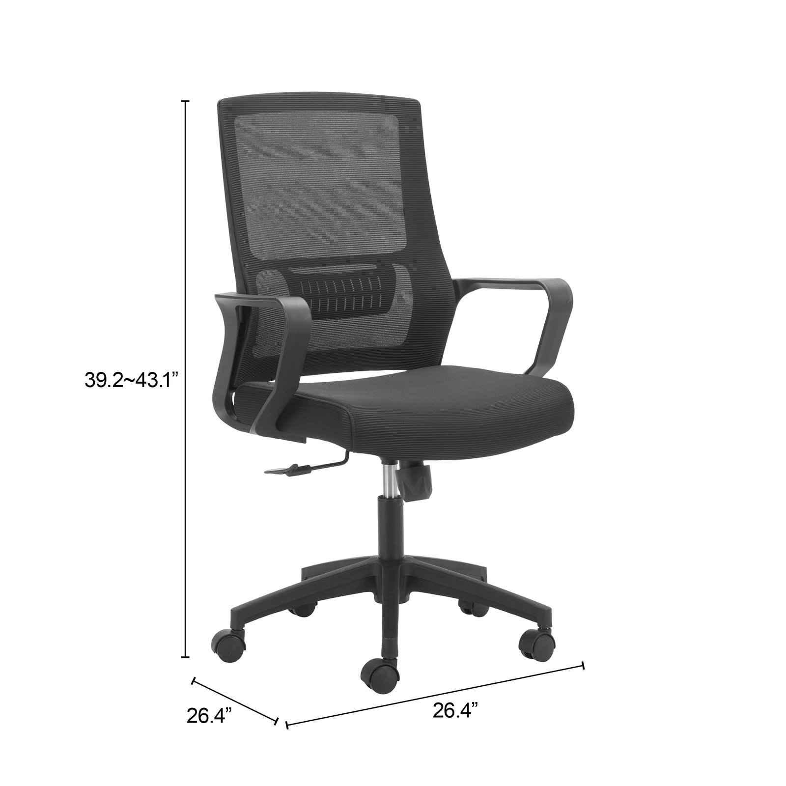 Jett Low Back Office Chair Black - Image 8