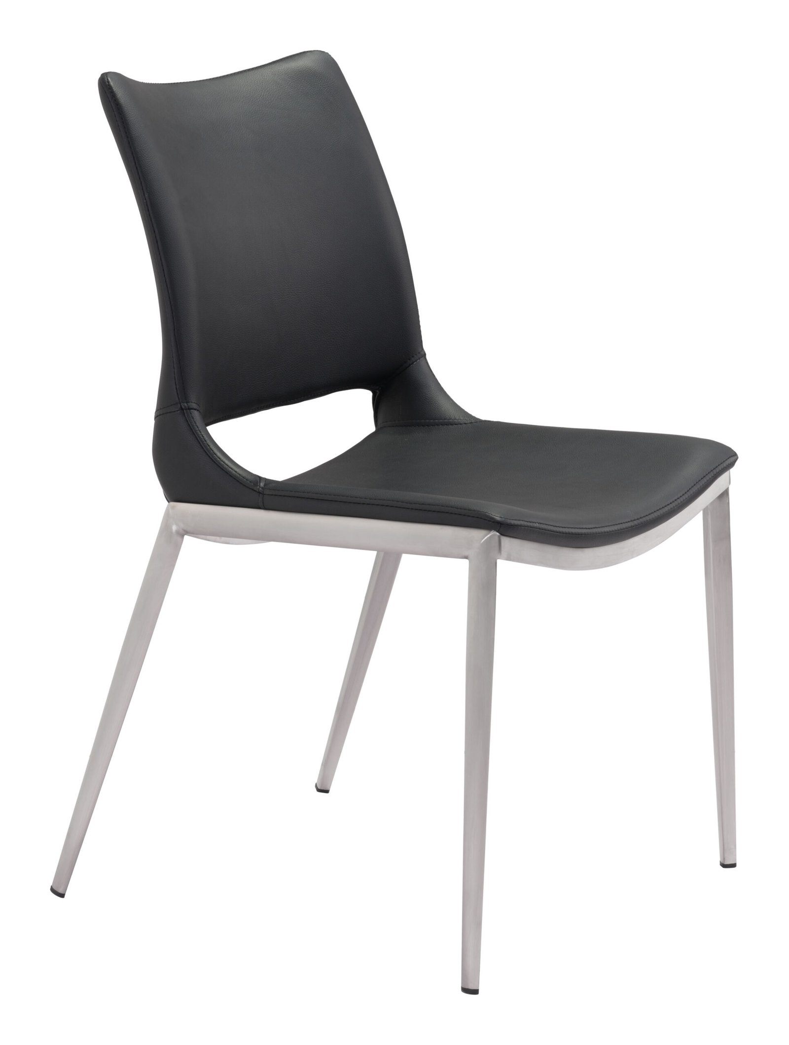 Ace Dining Chair (Set of 2) Black & Silver - Image 4