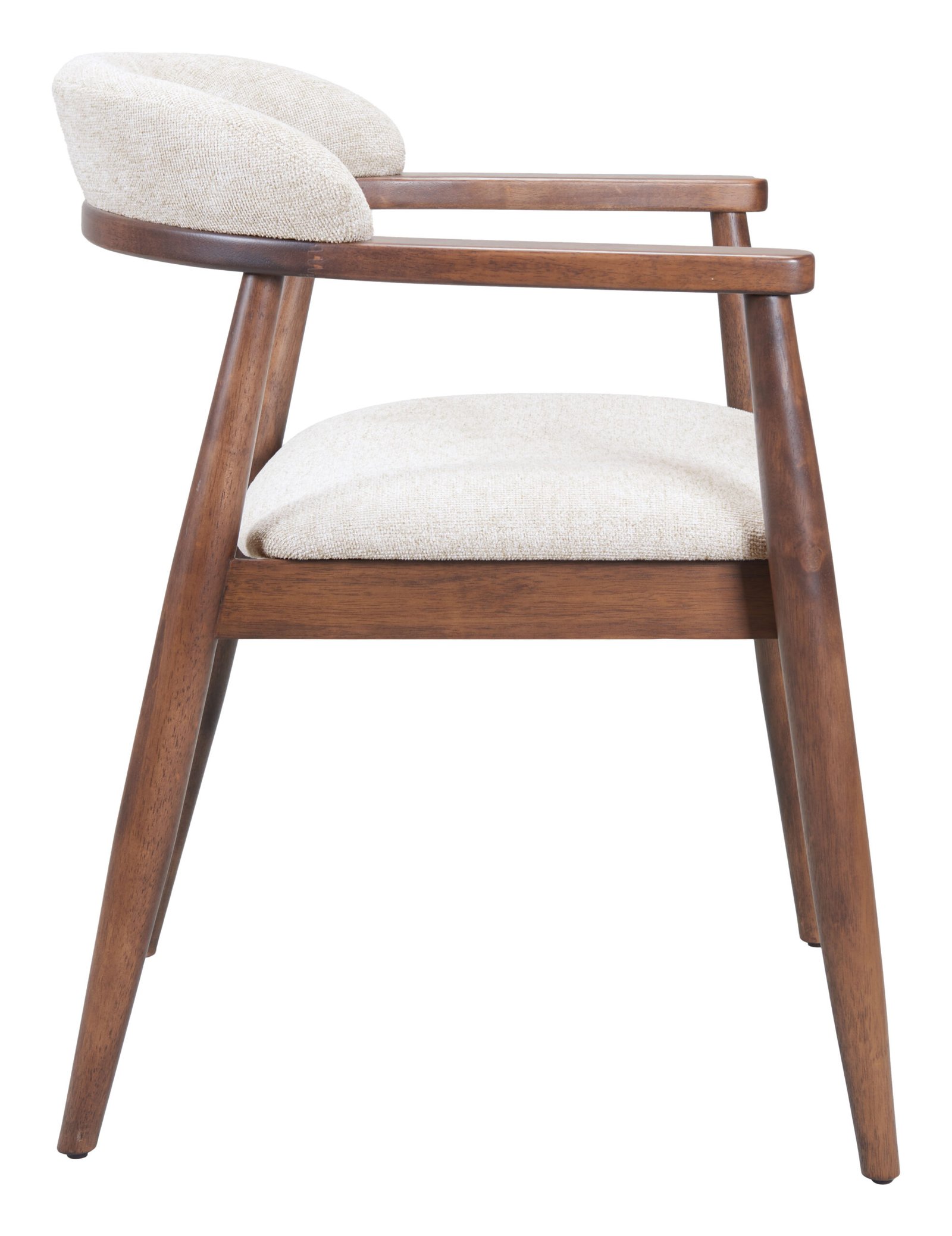 Goka Dining Chair Beige & Walnut - Image 2