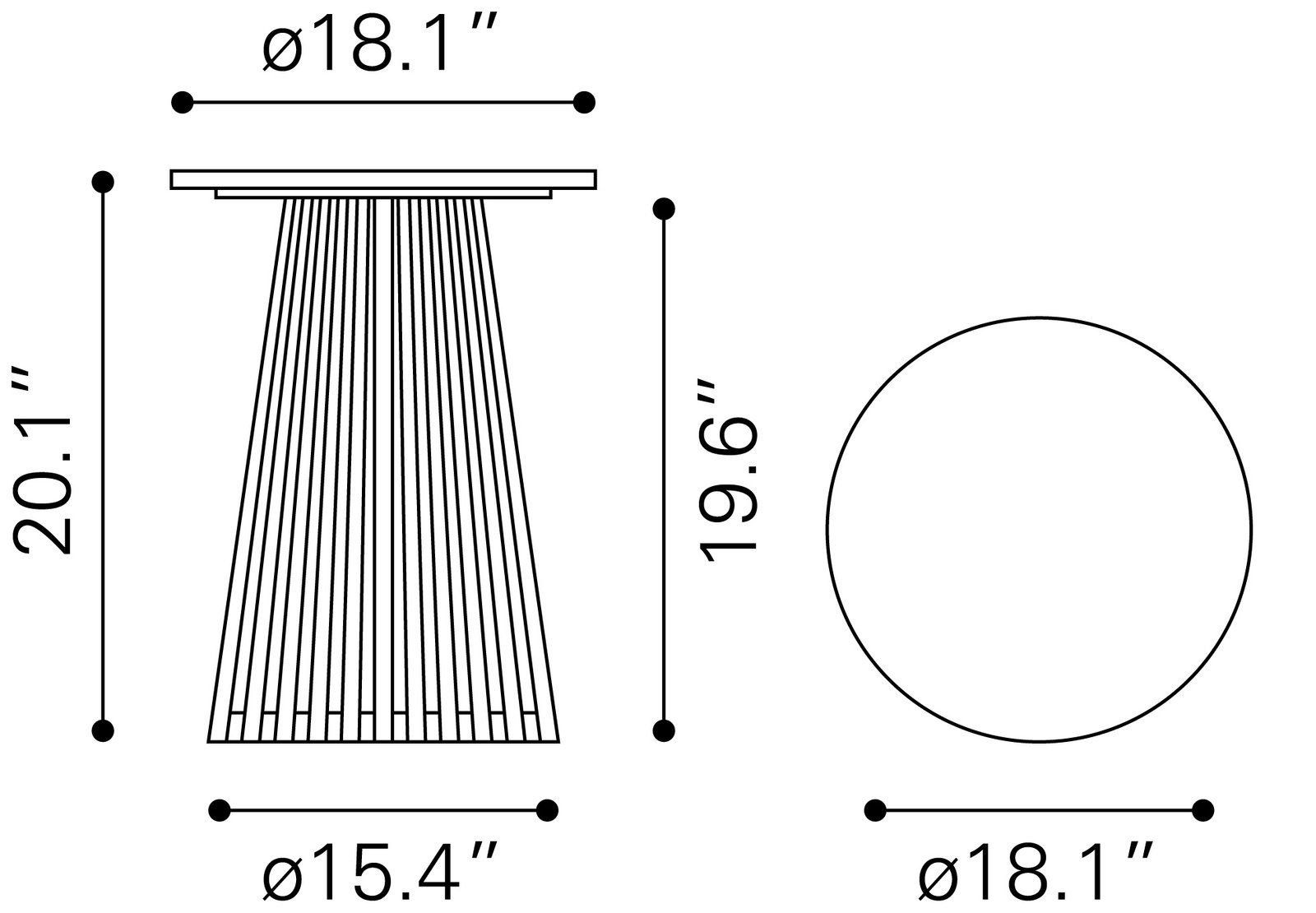 Mazara Side Table White & Whitewashed - Image 7