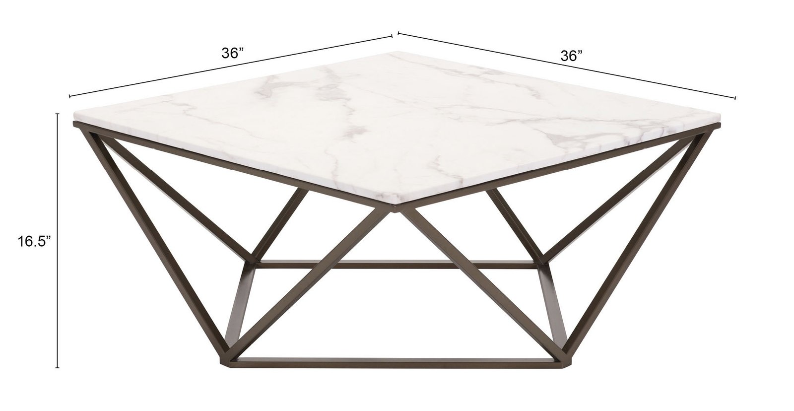 Tintern Coffee Table White & Antique Bronze - Image 11