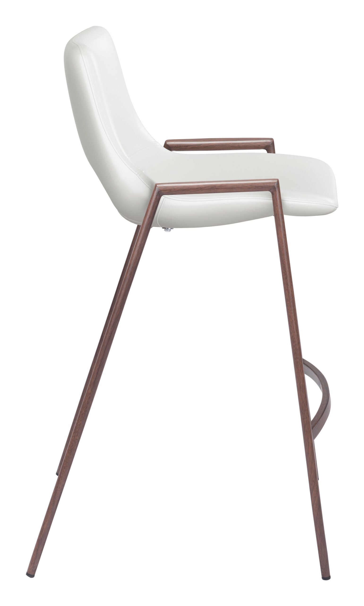 Desi Counter Stool (Set of 2) White & Walnut - Image 4