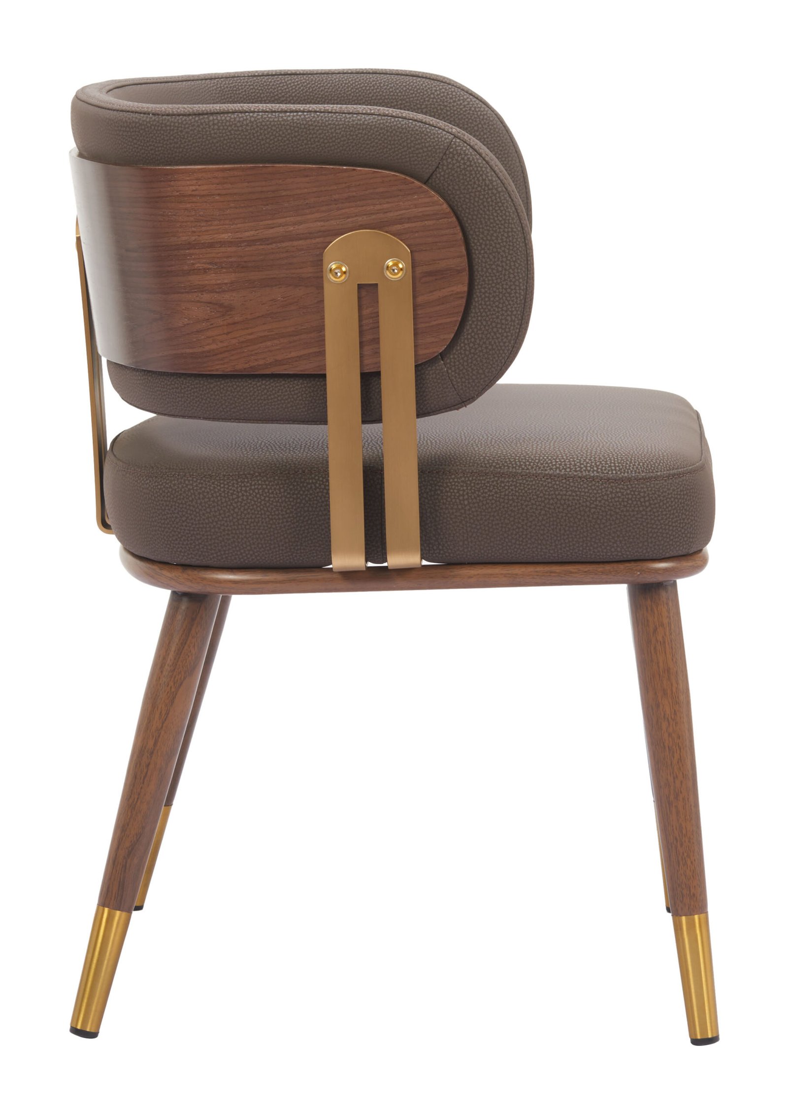 Brew Dining Chair Brown & Walnut - Image 5