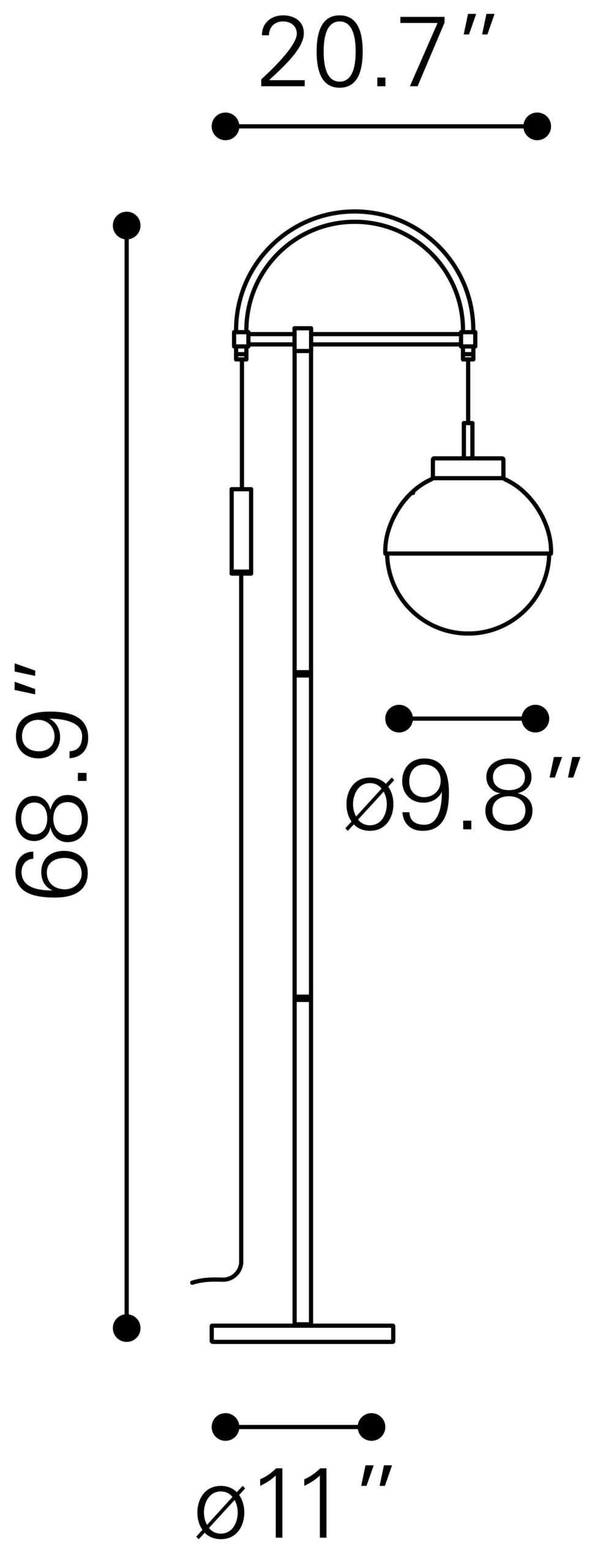 Waterloo Floor Lamp White & Bronze - Image 7