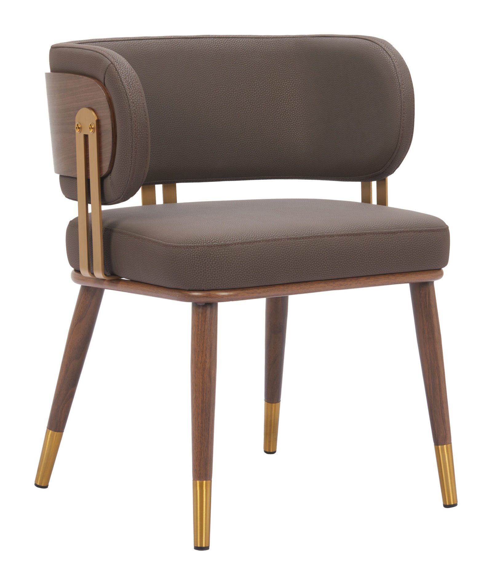 Brew Dining Chair Brown & Walnut - Image 9