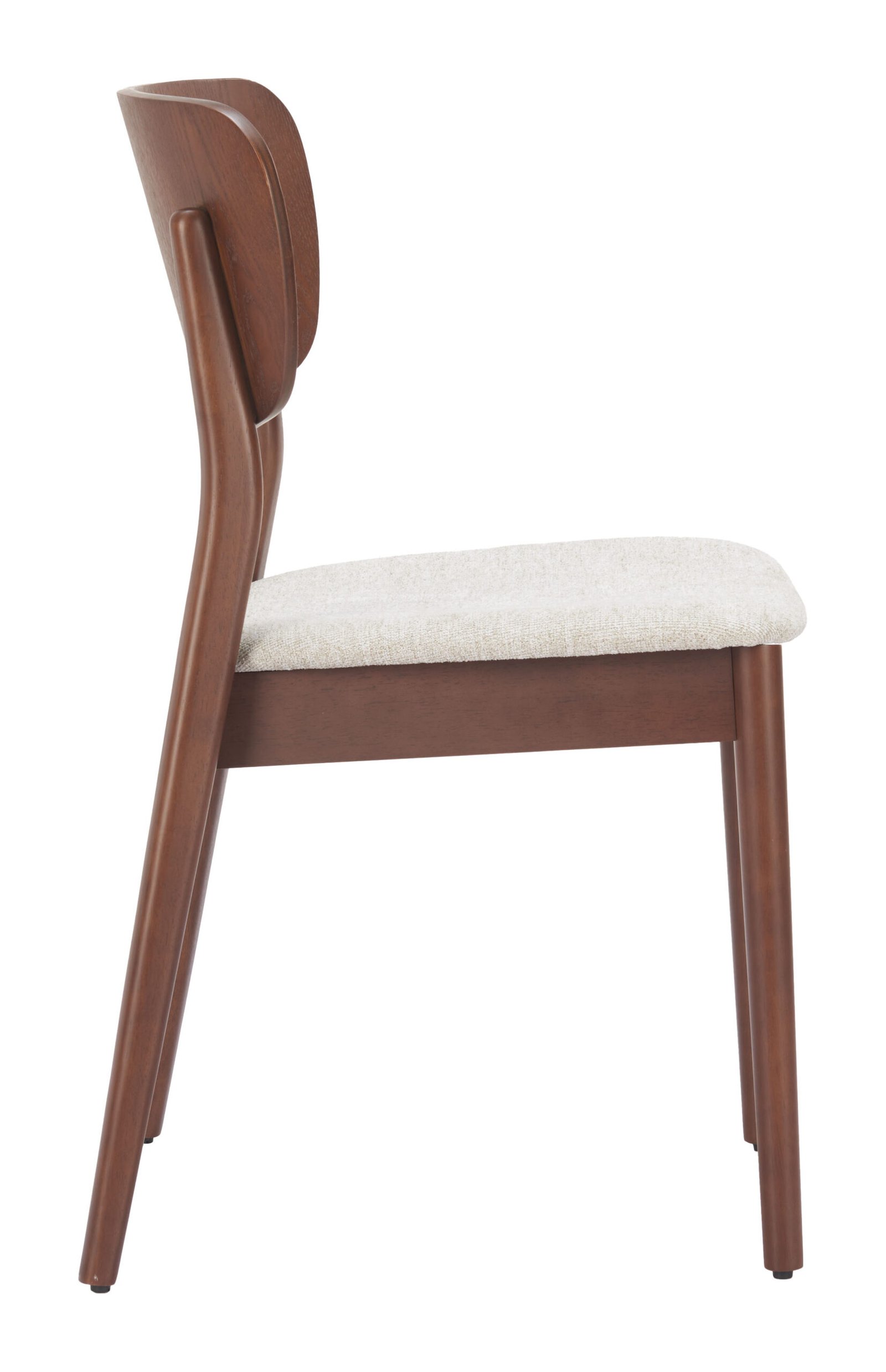 Kellua Dining Chair (Set of 2) Beige & Walnut - Image 2