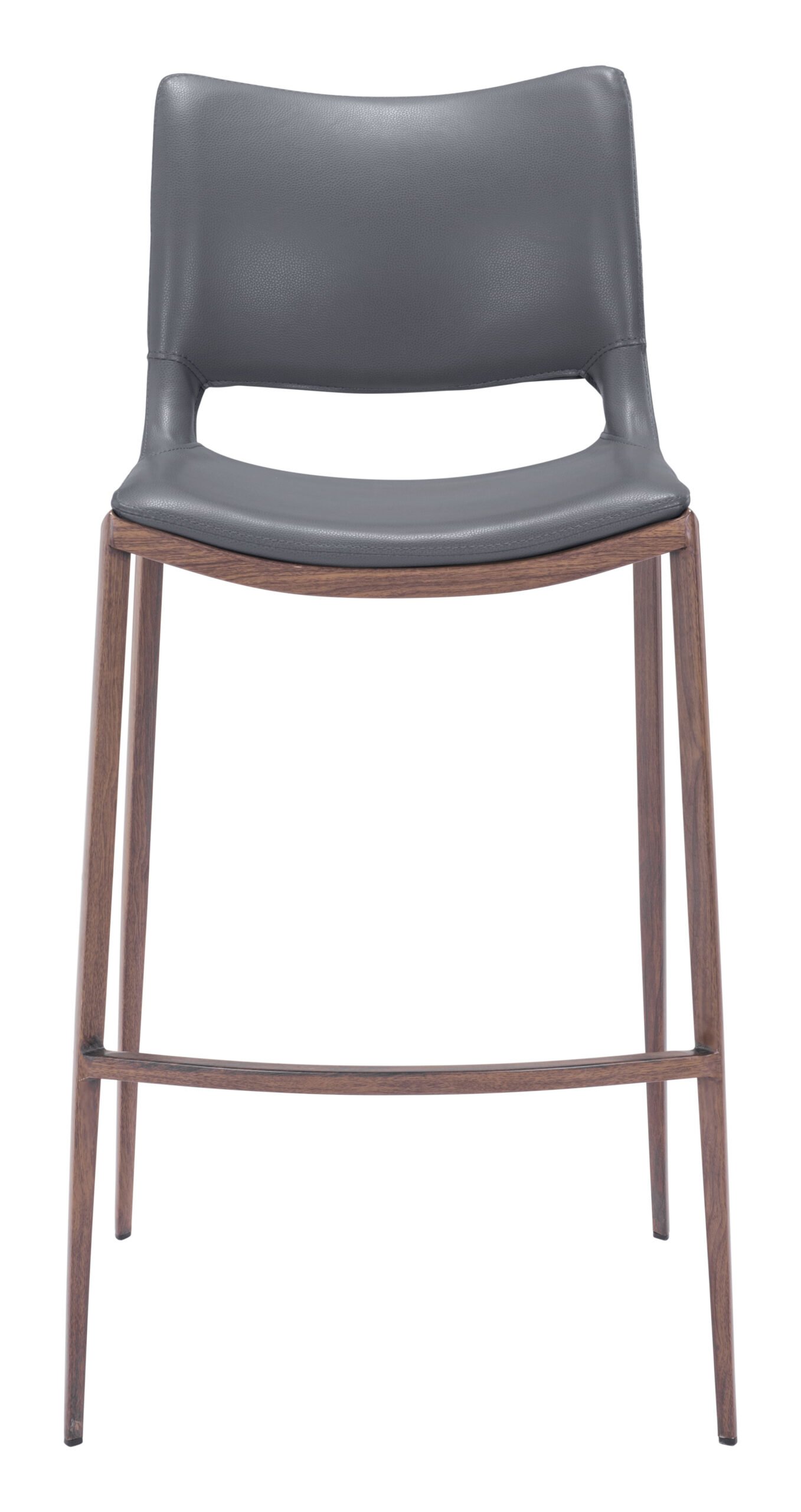 Ace Barstool (Set of 2) Dark Gray & Walnut - Image 5