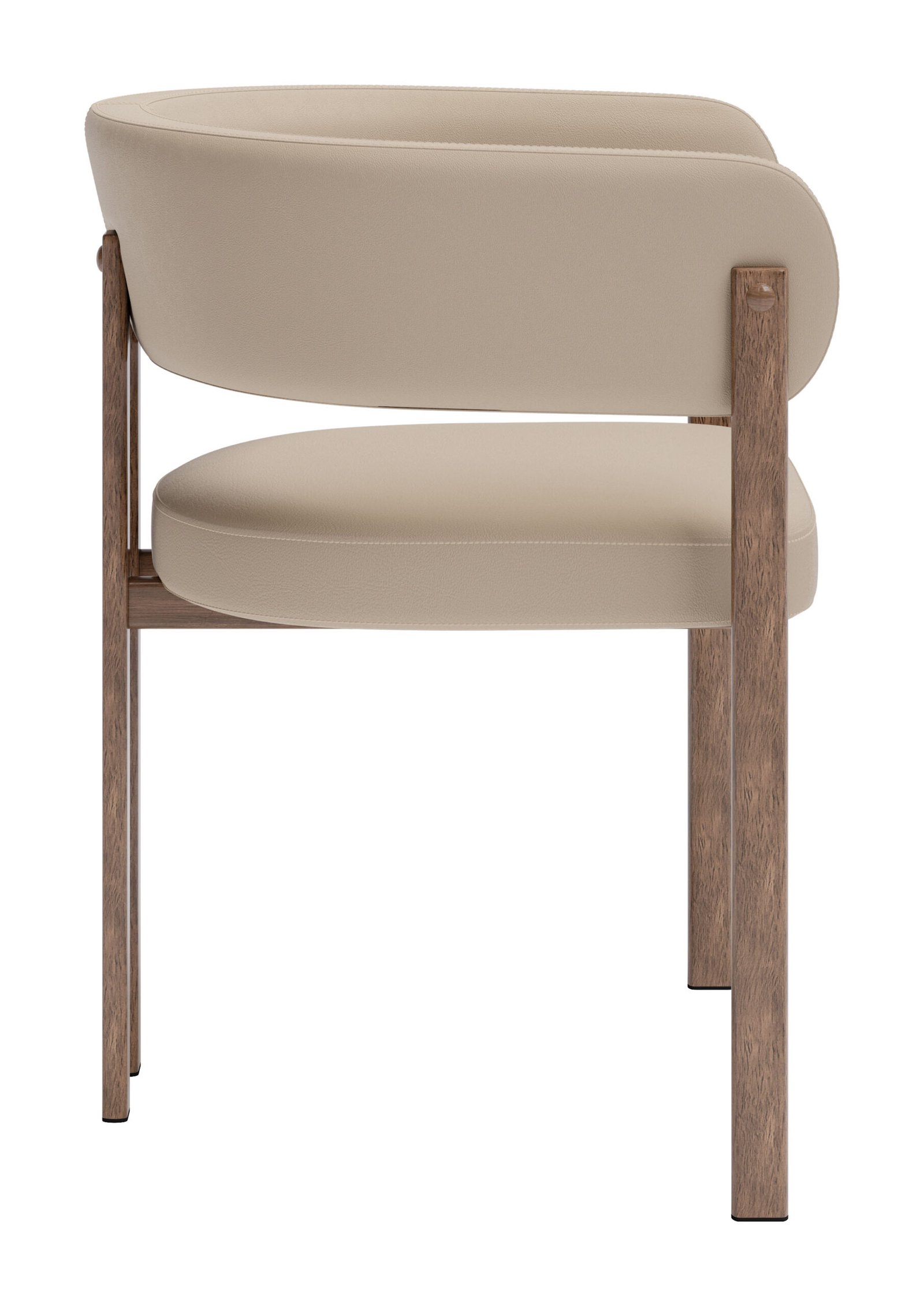 Ruge Dining Chair (Set of 2) Beige - Image 2