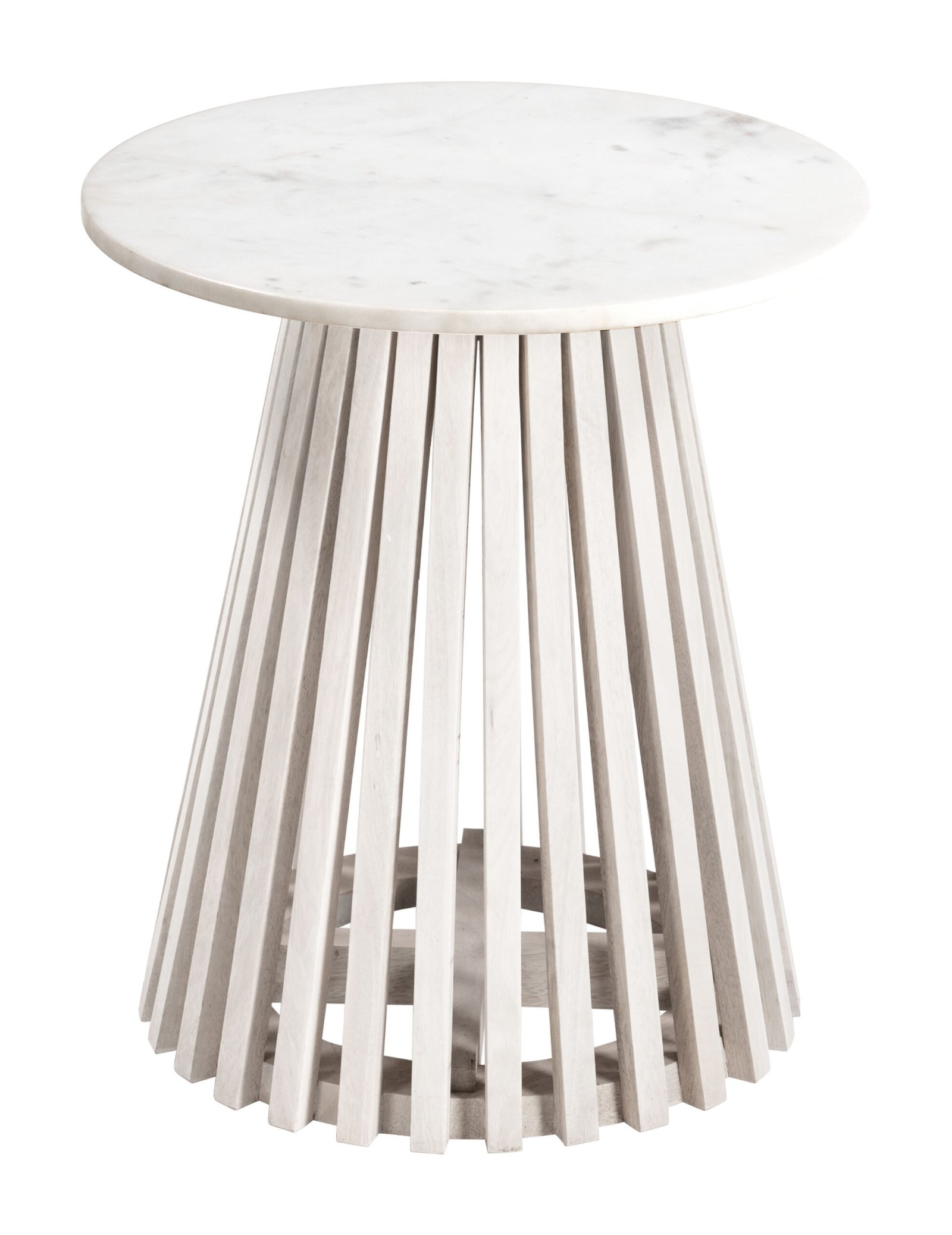 Mazara Side Table White & Whitewashed - Image 3