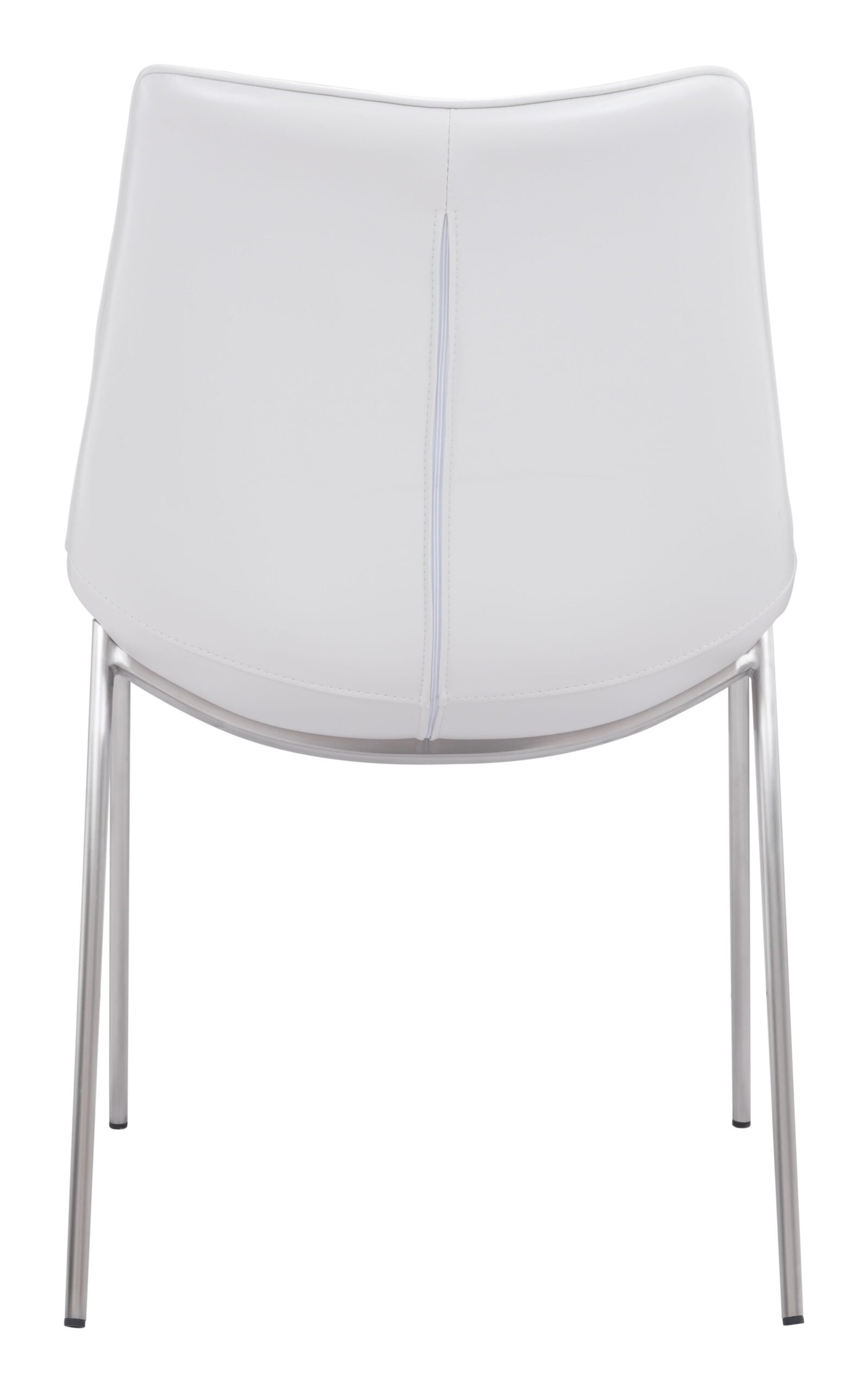 Magnus Dining Chair (Set of 2) White & Silver - Image 7
