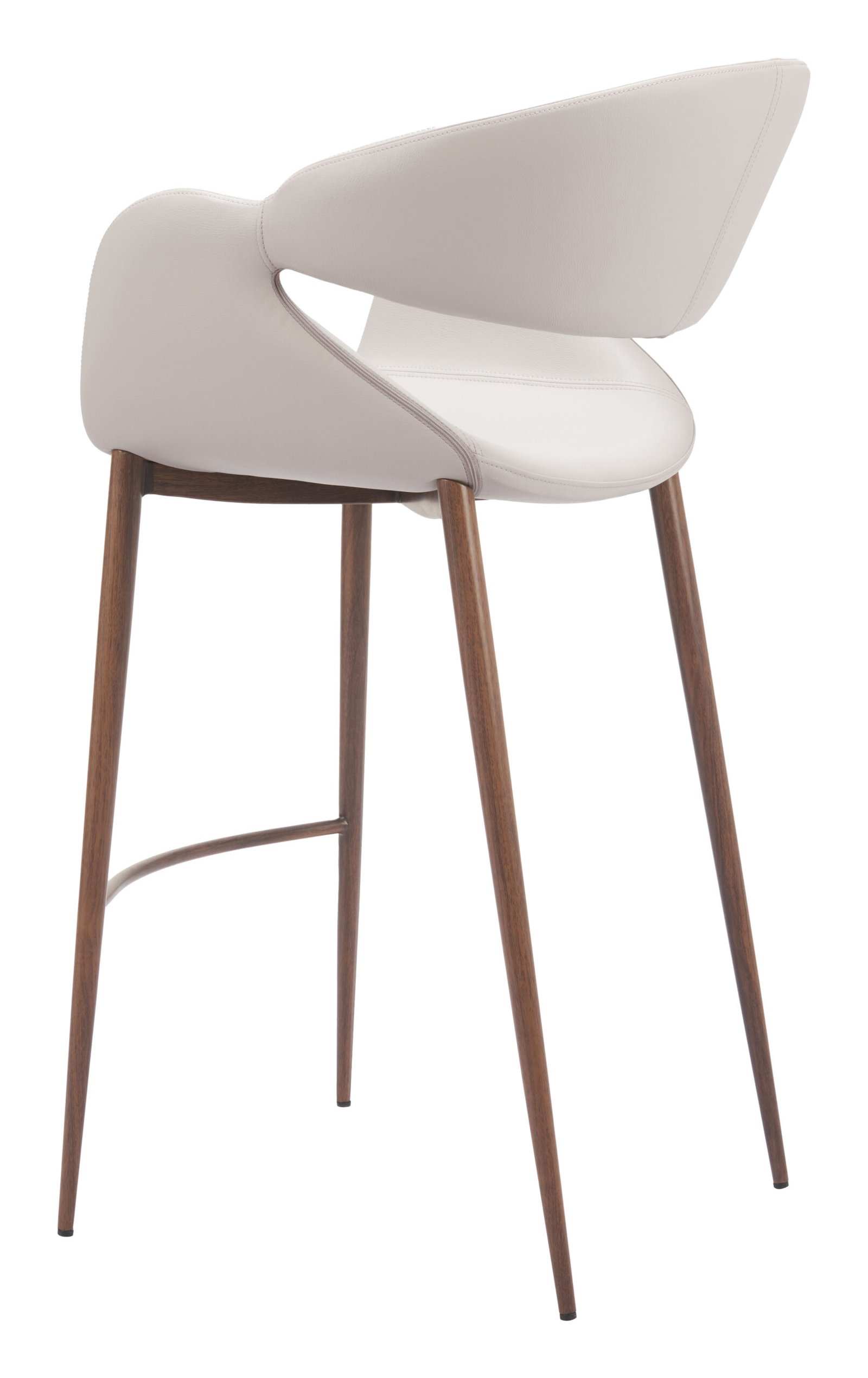 Limay Barstool Beige & Walnut - Image 5