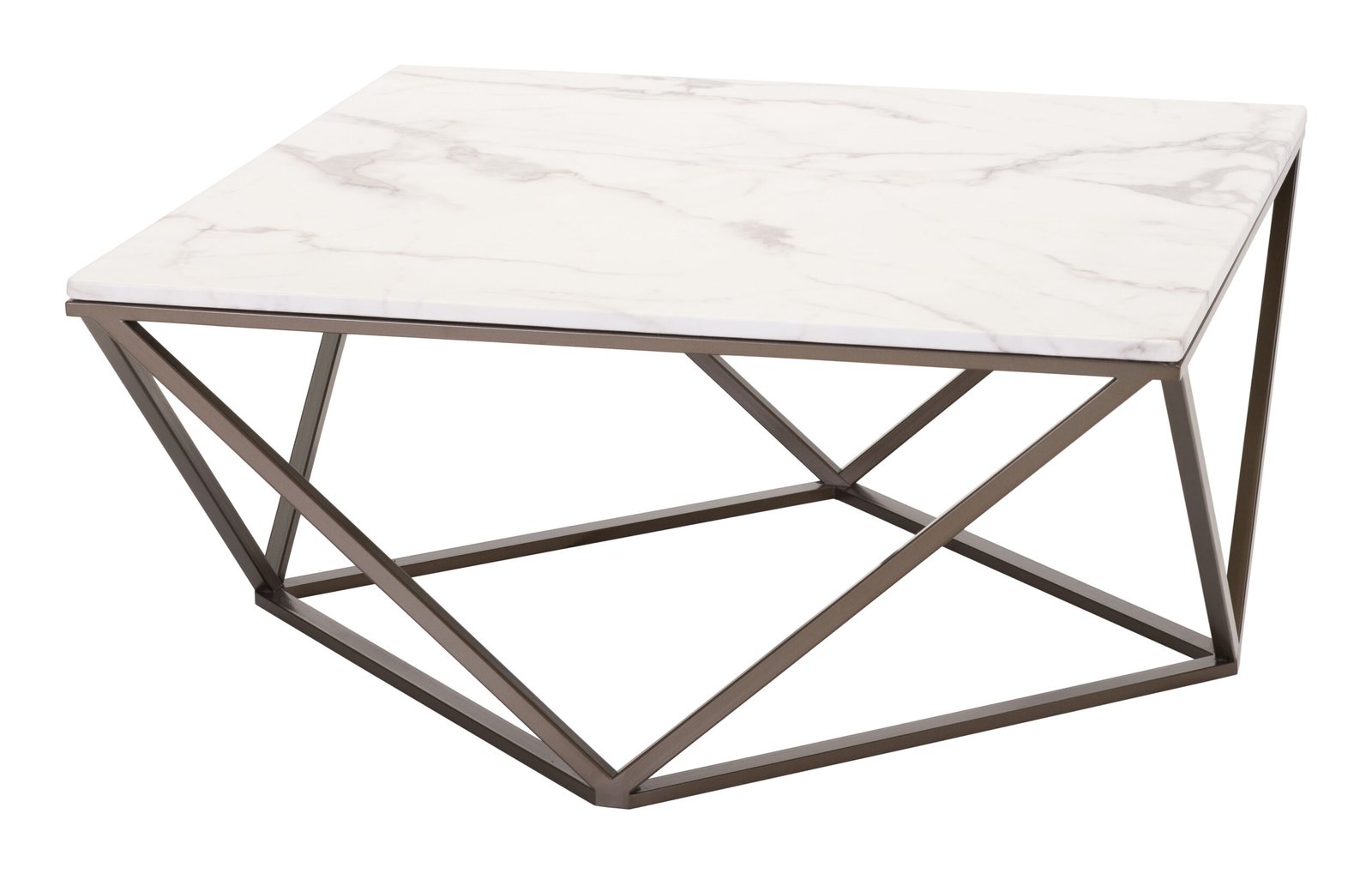 Tintern Coffee Table White & Antique Bronze - Image 6