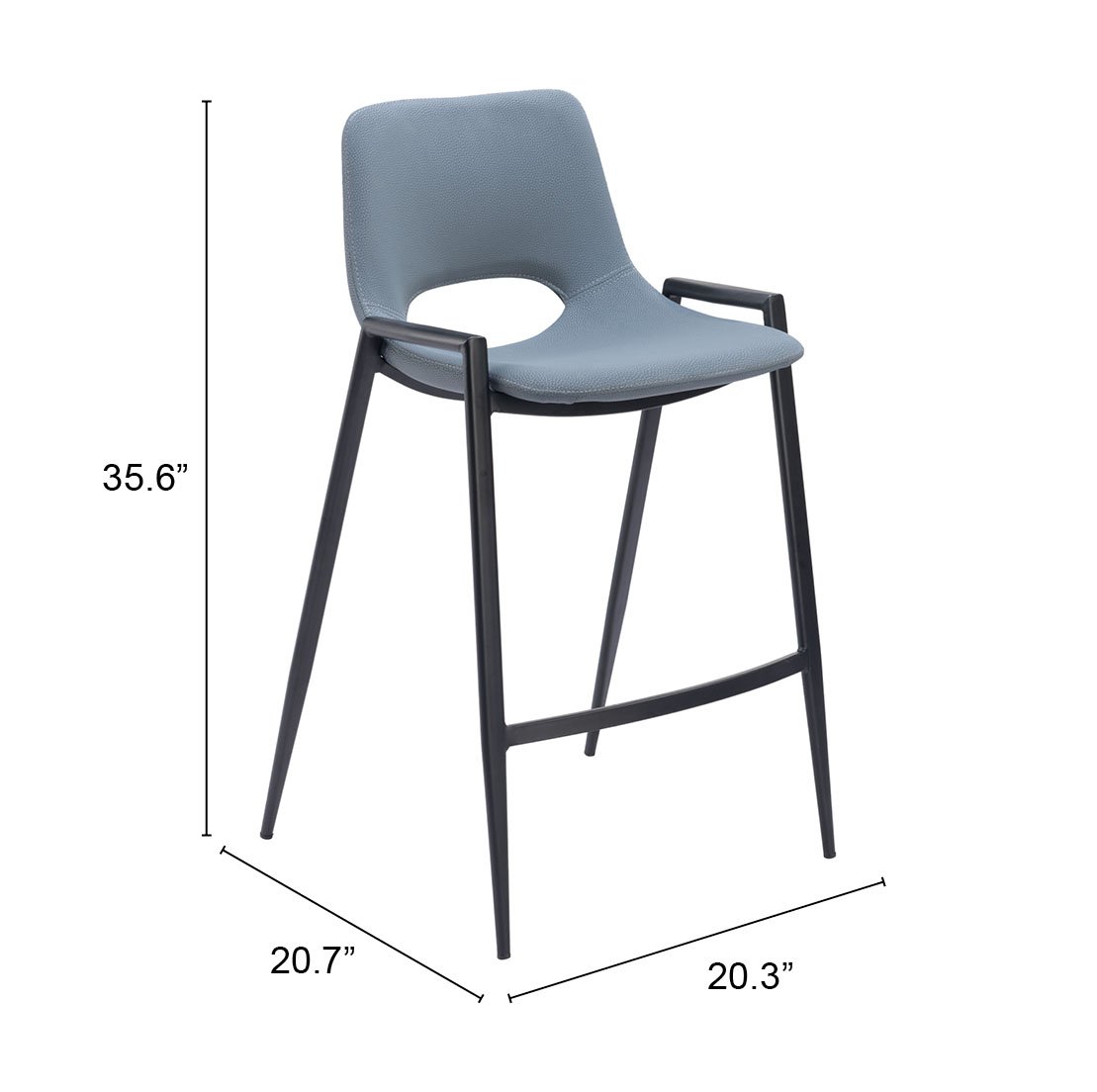 Desi Counter Stool (Set of 2) Azure Gray - Image 10