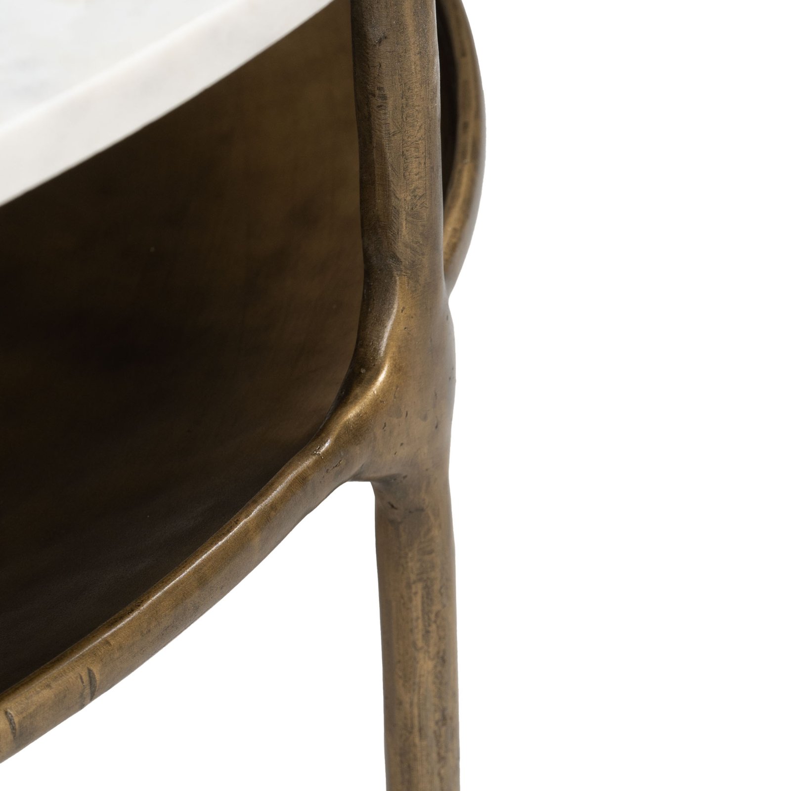 Bild Coffee Table White & Brass - Image 4