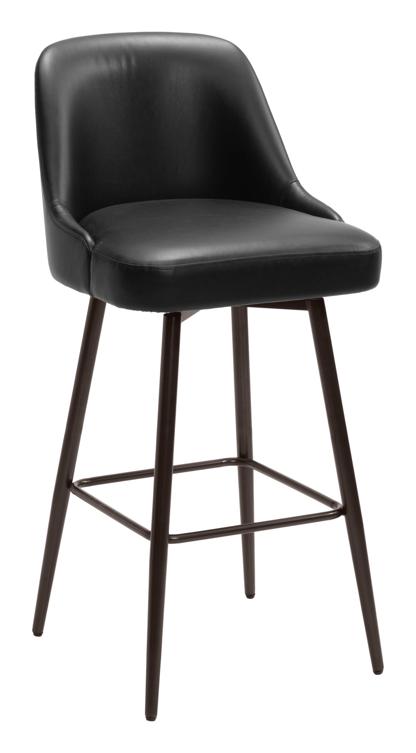 Keppel Swivel Barstool Black & Bronze - Image 7