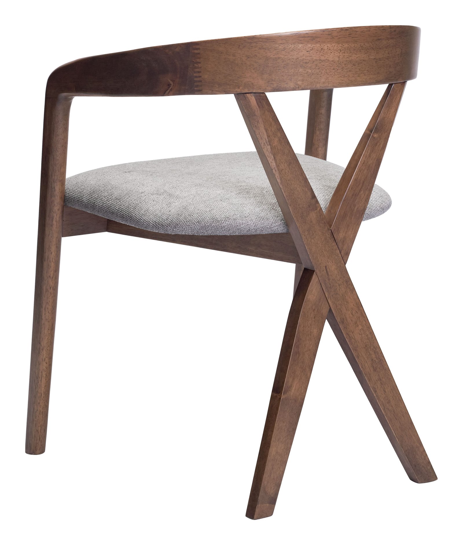 Cairo Dining Chair Dove Gray & Walnut - Image 5