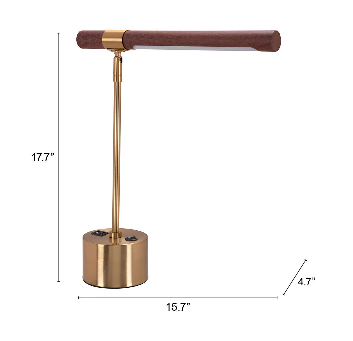 Kippy Table Lamp Brown & Brass - Image 10