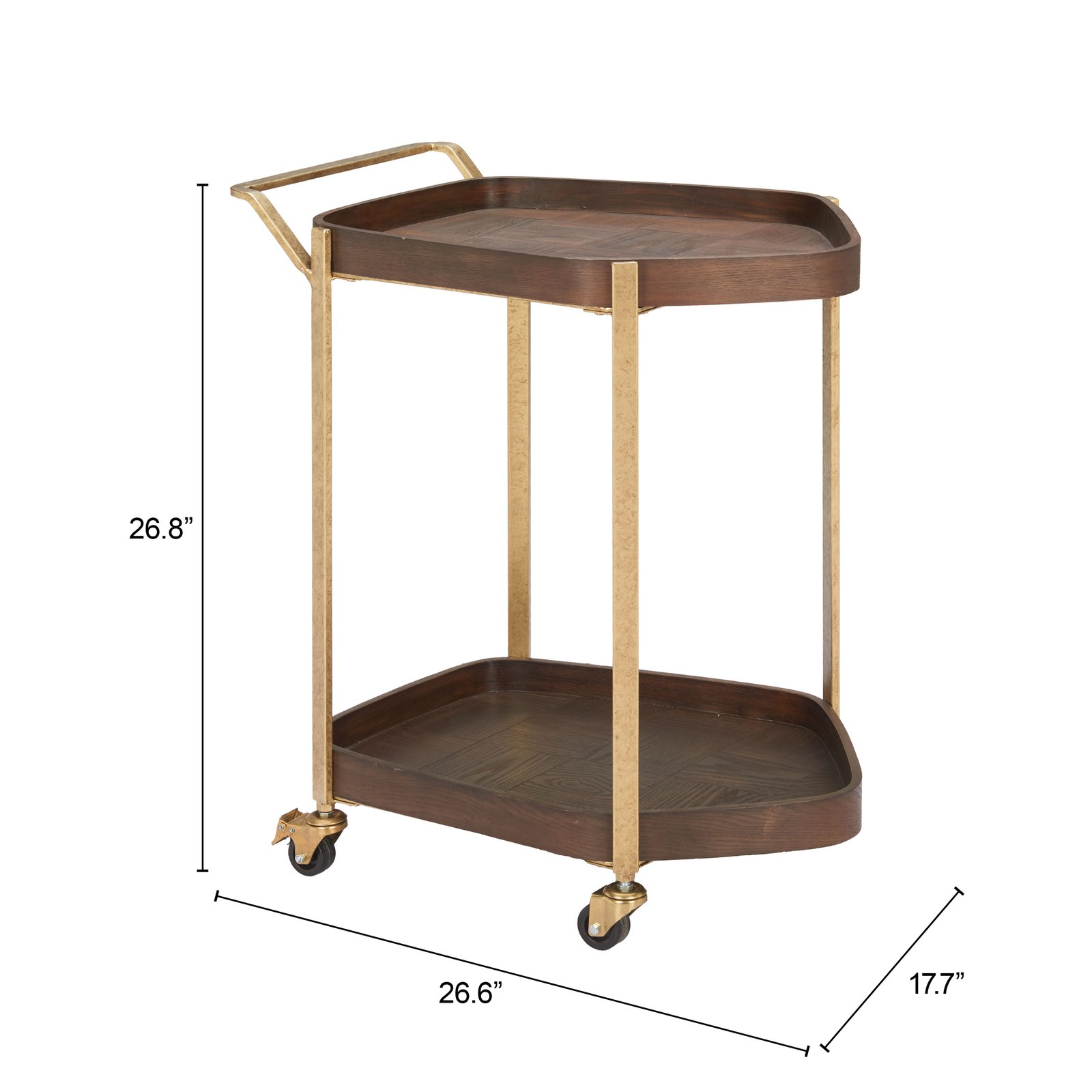 Stela Bar Cart Walnut - Image 8