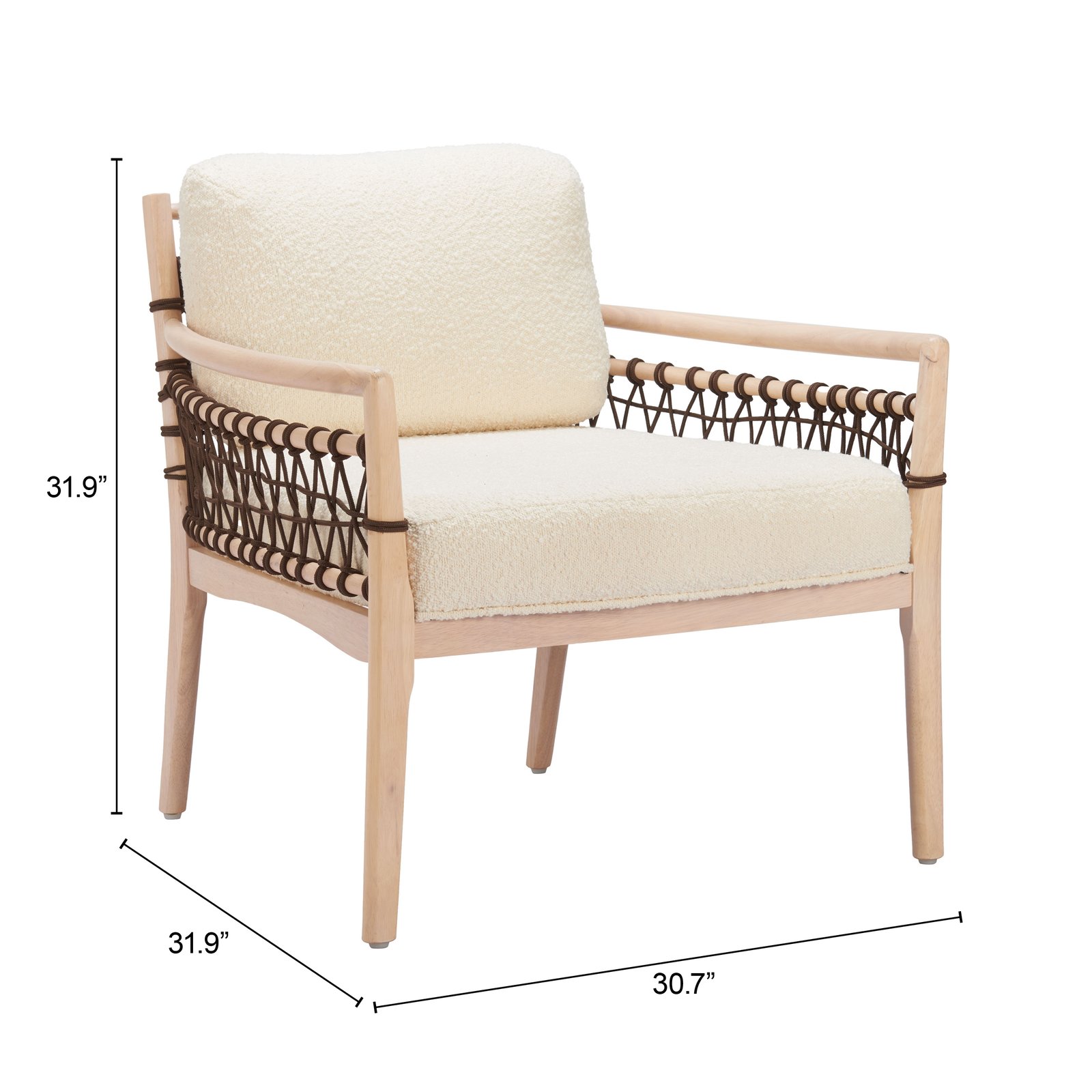 Wezly Accent Chair Ivory - Image 2