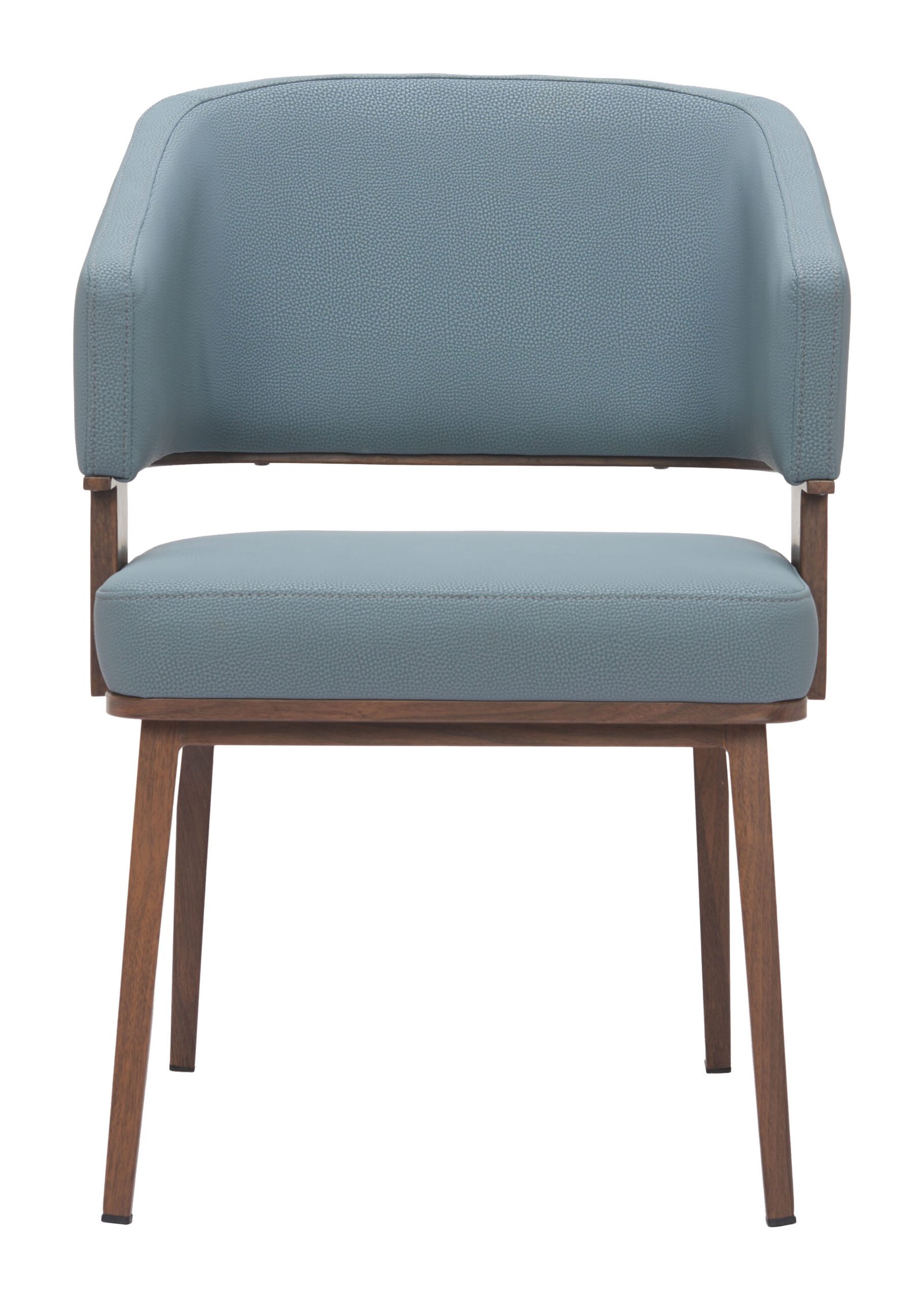 Poise Dining Chair Azure Gray & Walnut - Image 3