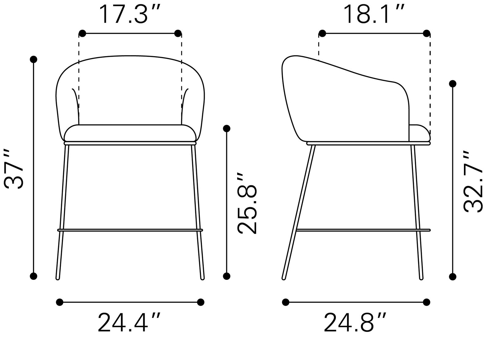 Essen Counter Stool Ivory - Image 10