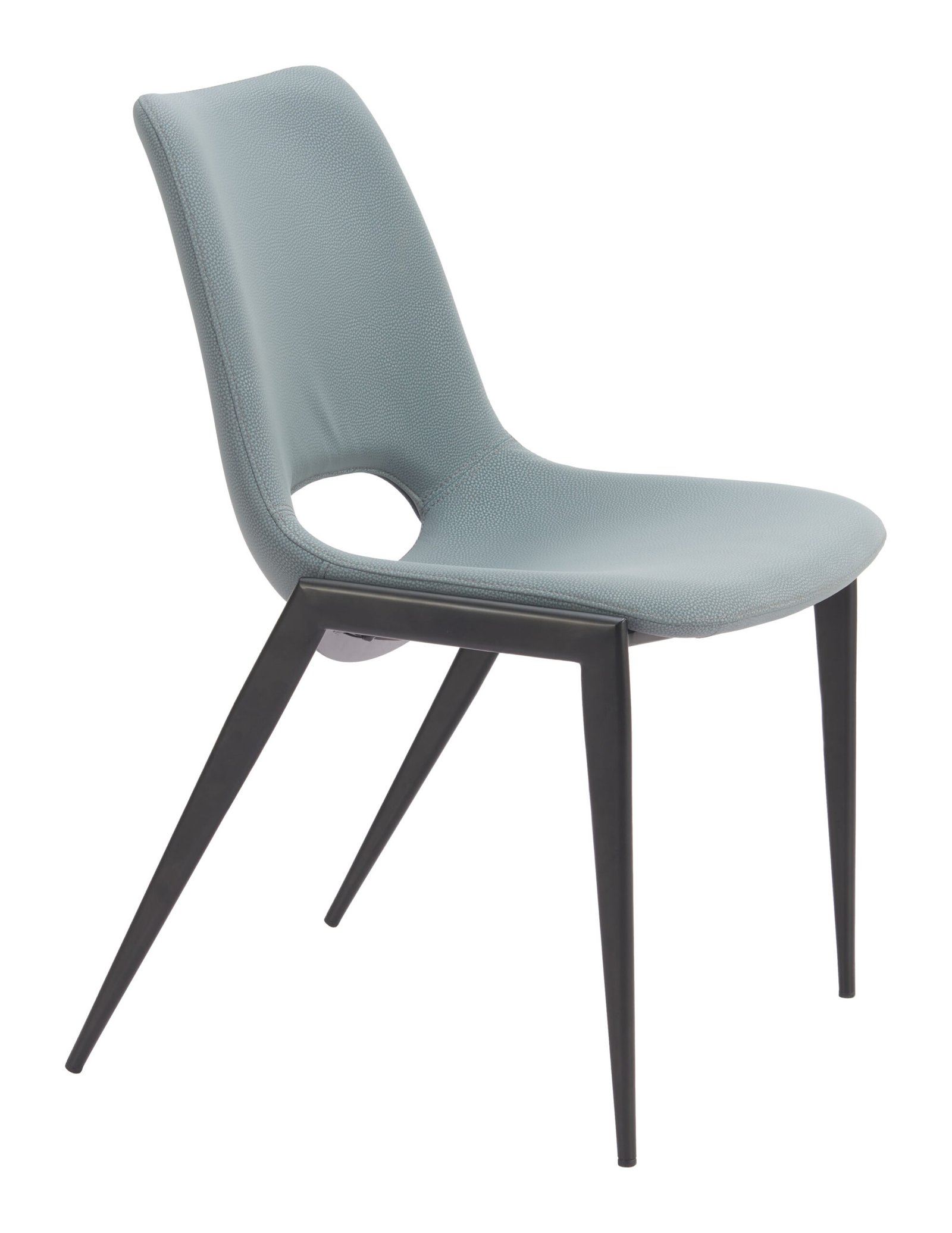 Desi Armless Dining Chair (Set of 2) Azure Gray - Image 6