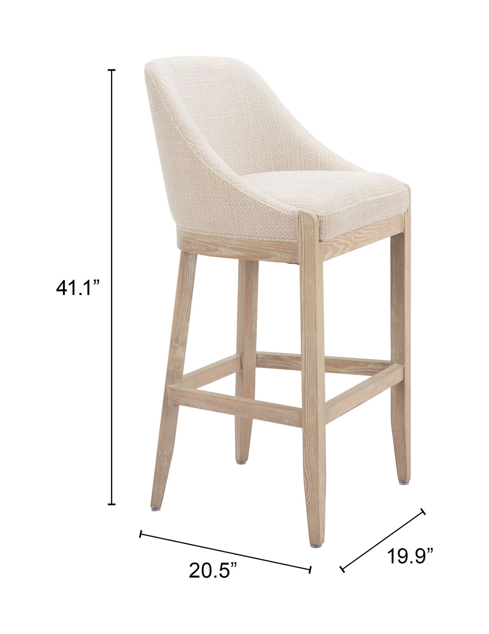 Calmo Barstool Beige - Image 10