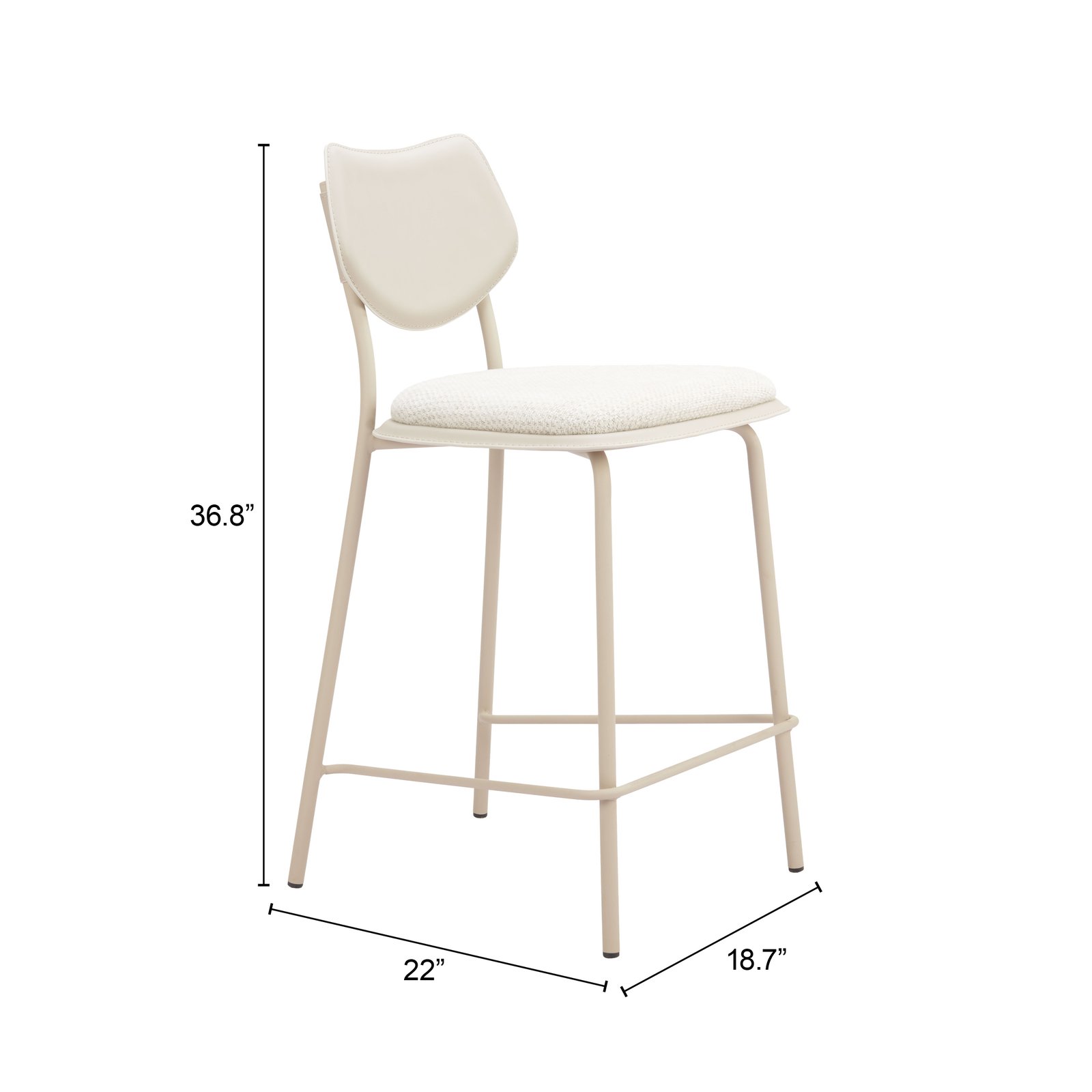 Zeal Counter Stool (Set of 4) Light Gray - Image 9