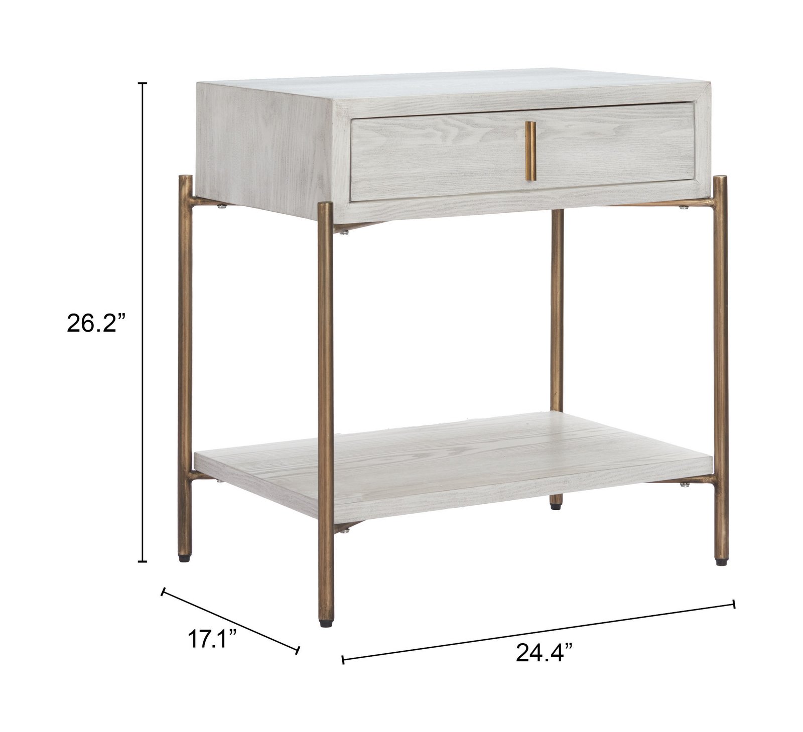 Yoru Side Table Oak White - Image 8