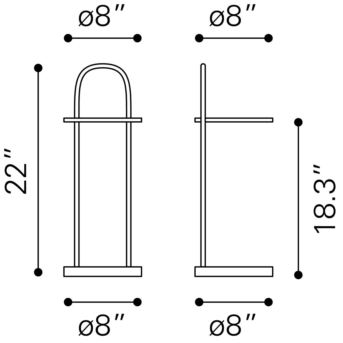 Christian Side Table Black & White - Image 8