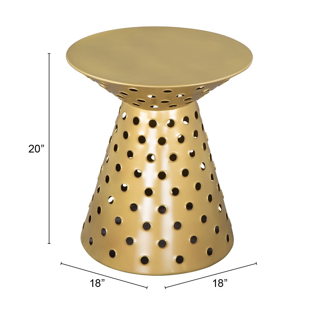 Proton Side Table Gold - Image 10