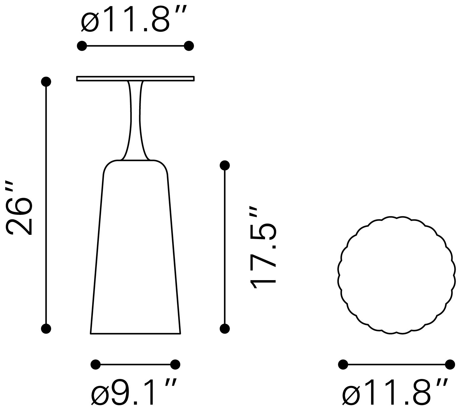 Chenai Drink Table Black - Image 8