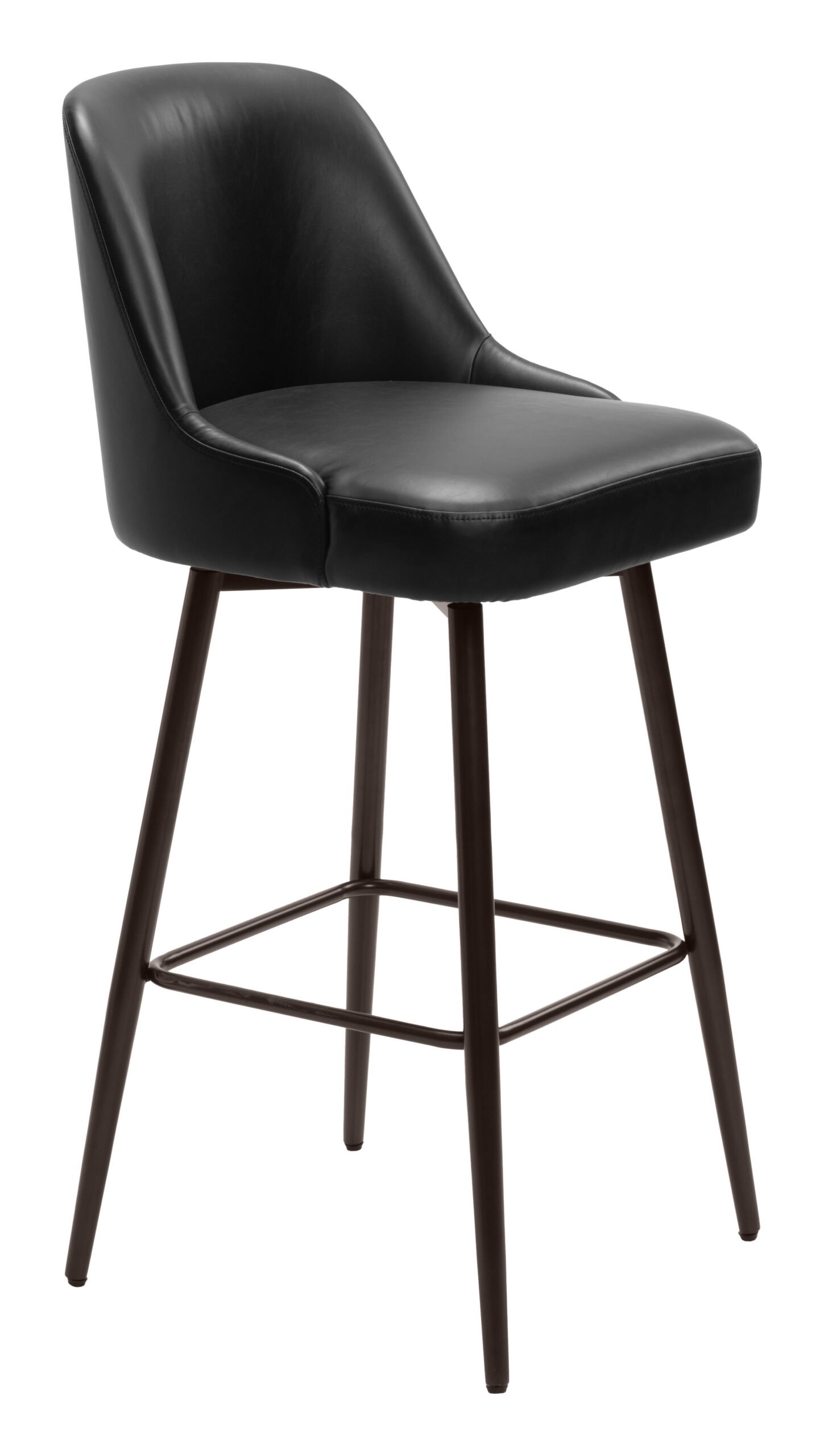 Keppel Swivel Barstool Black & Bronze - Image 2