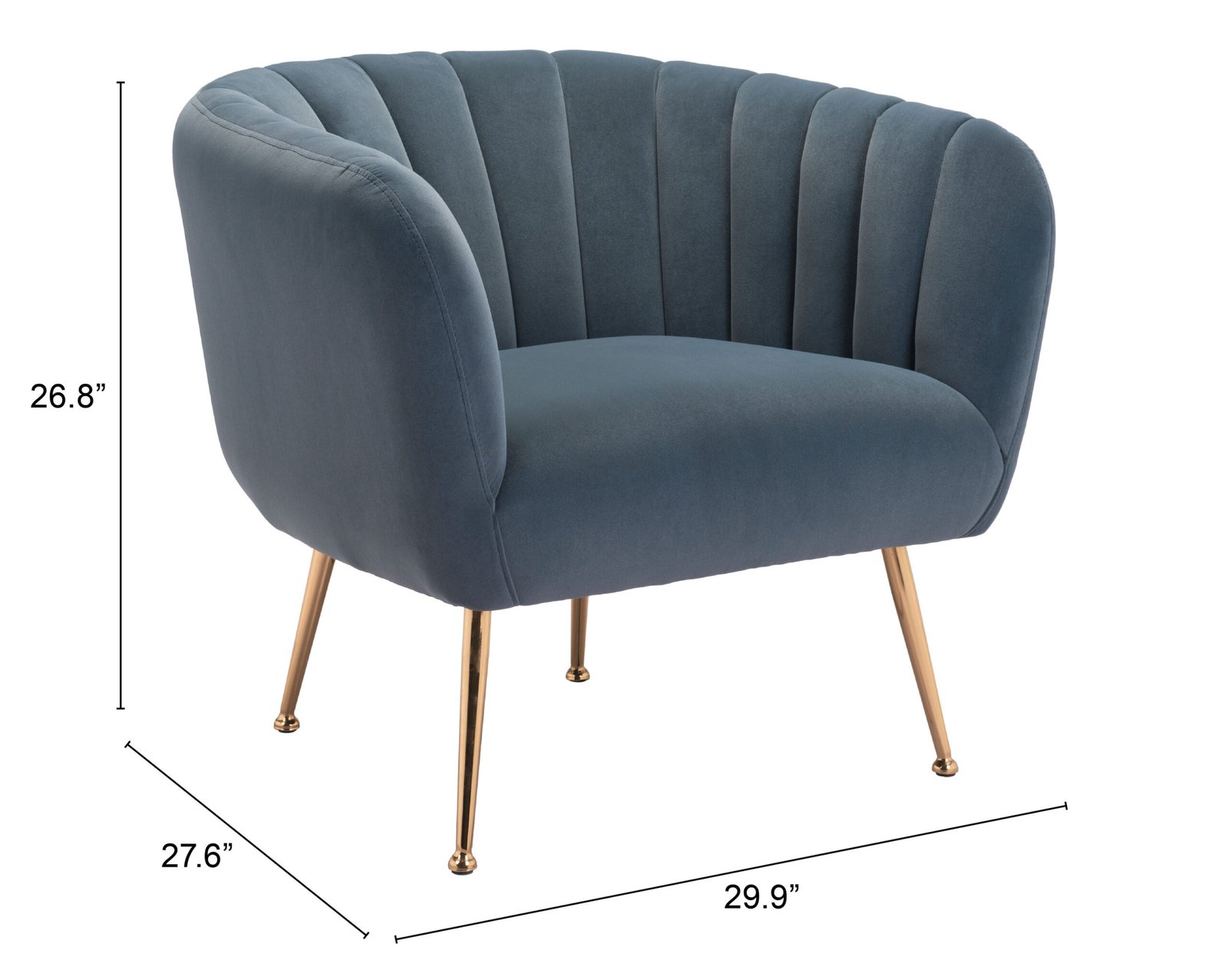 Deco Accent Chair Gray - Image 12