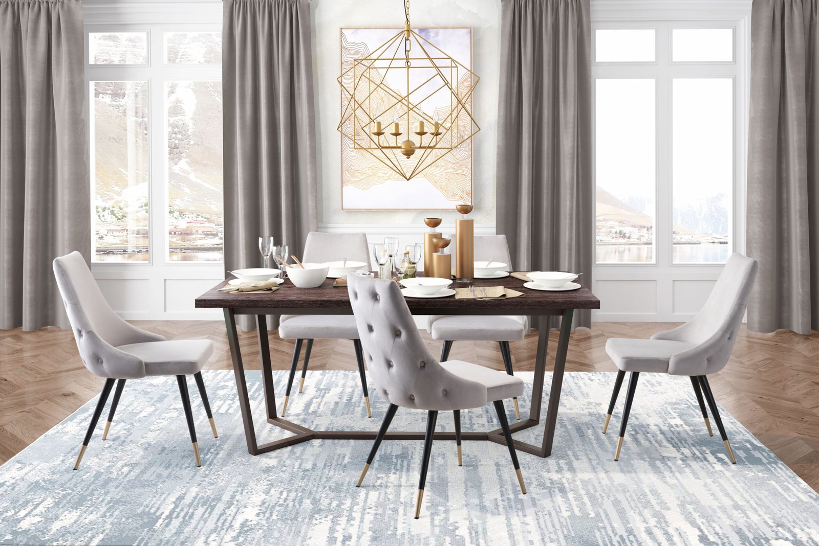 Piccolo Dining Chair (Set of 2) Gray - Image 3