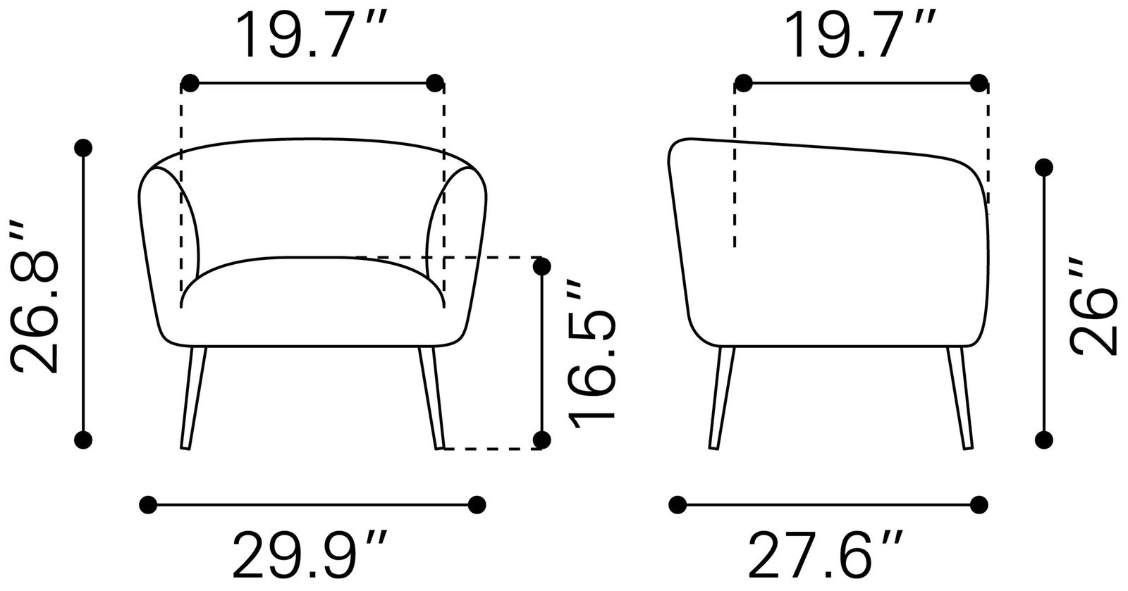 Deco Accent Chair Gray - Image 11