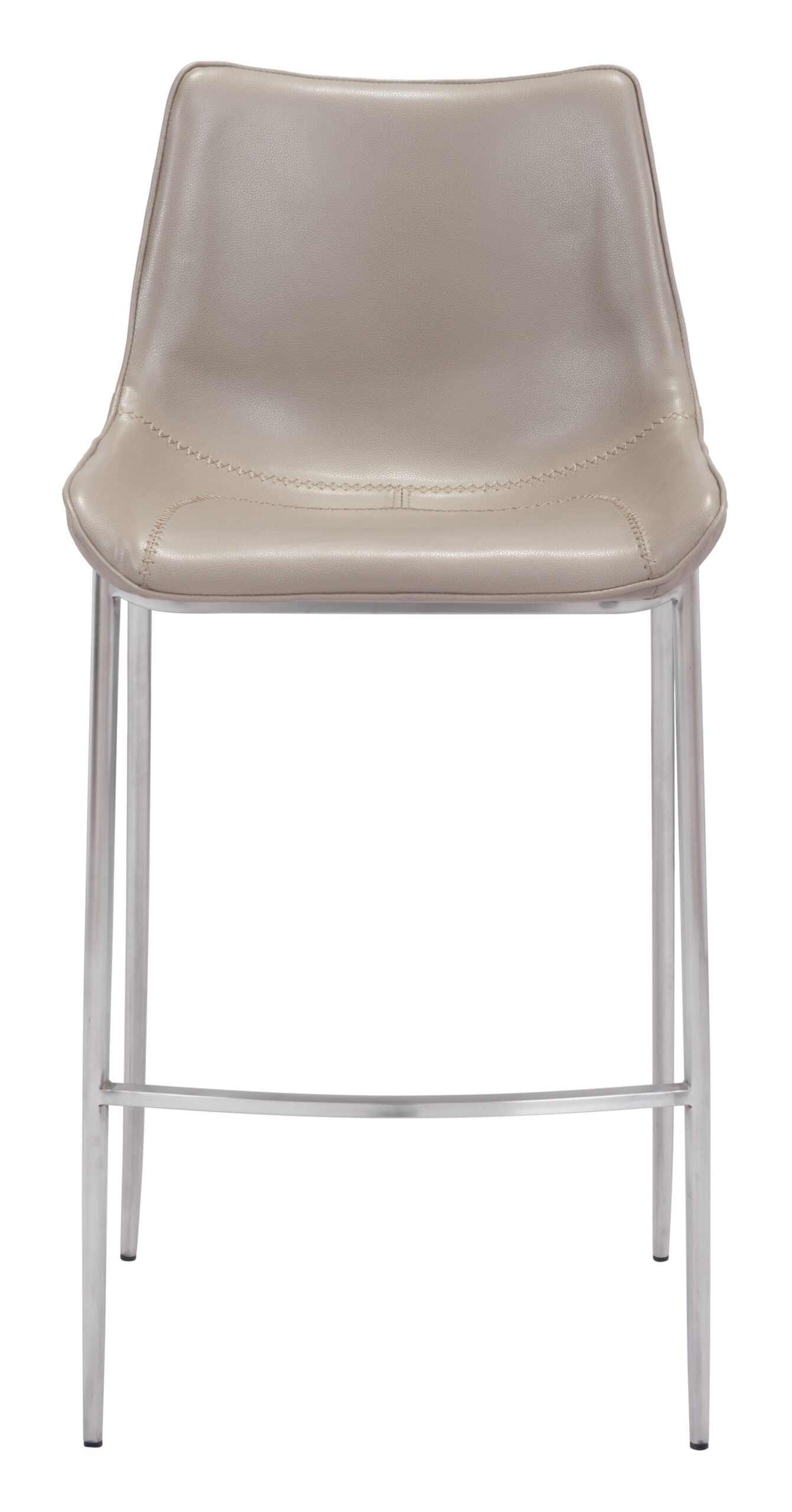 Magnus Barstool (Set of 2) Brown & Silver - Image 5