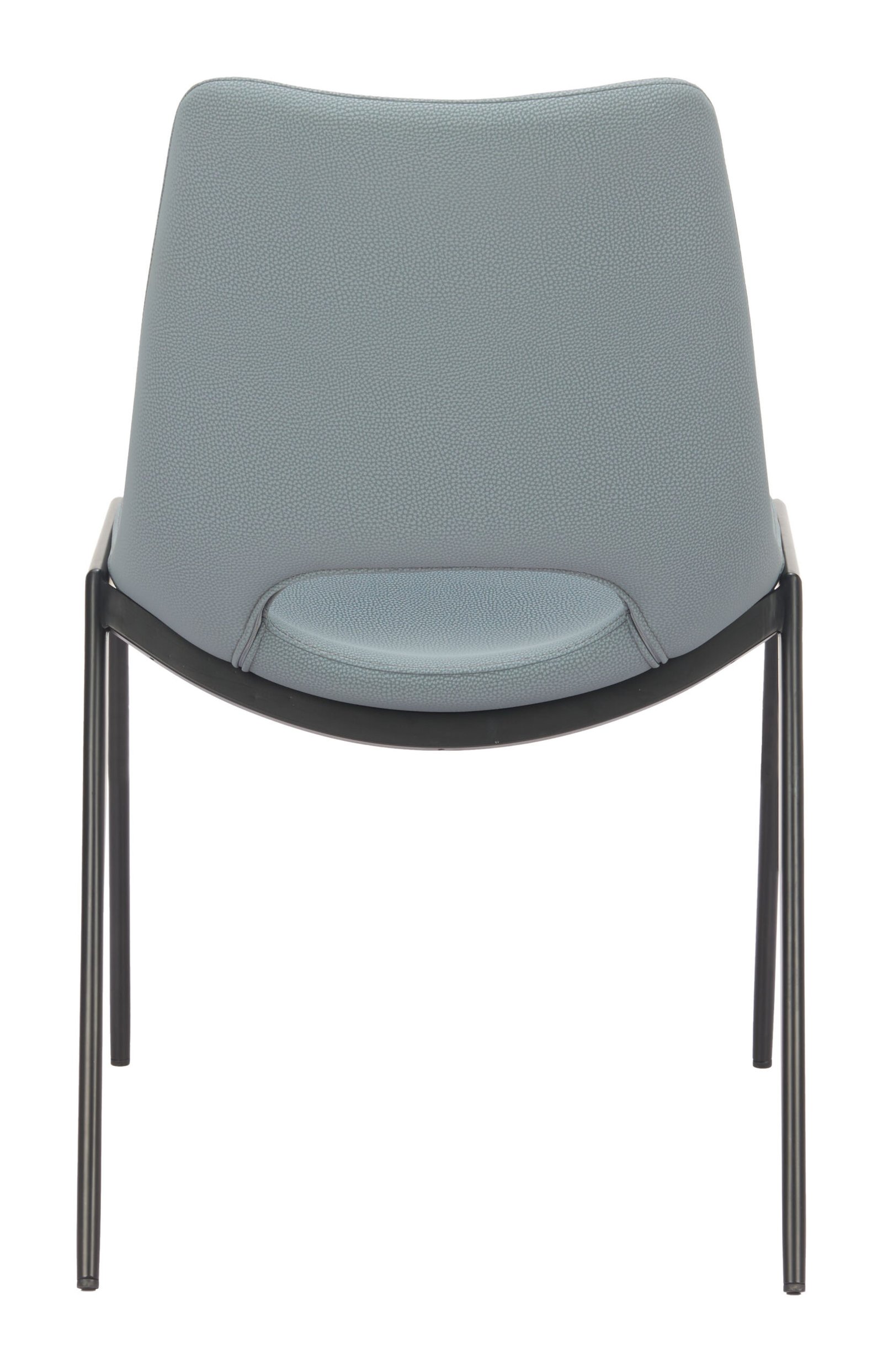 Desi Armless Dining Chair (Set of 2) Azure Gray - Image 4