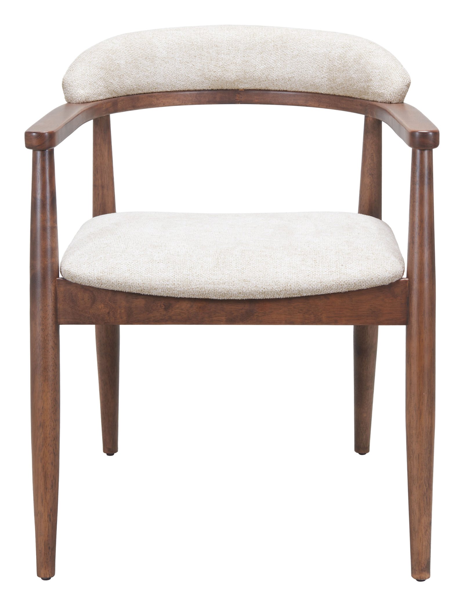 Goka Dining Chair Beige & Walnut - Image 3