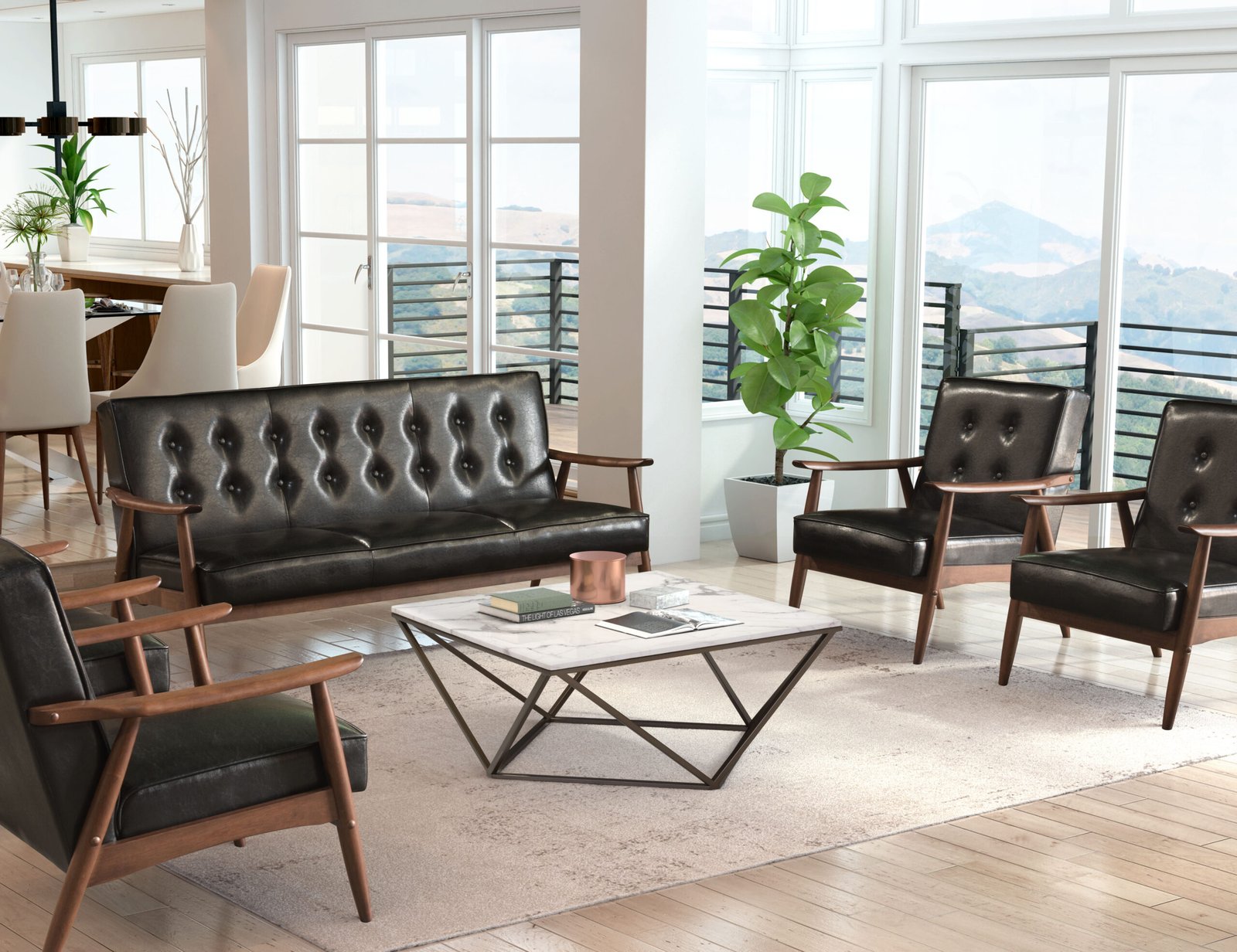 Tintern Coffee Table White & Antique Bronze - Image 2