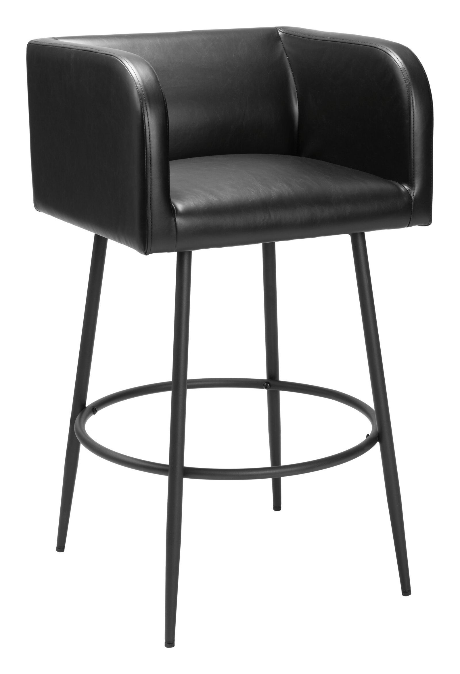 Horbat Barstool (Set of 2) Black - Image 3