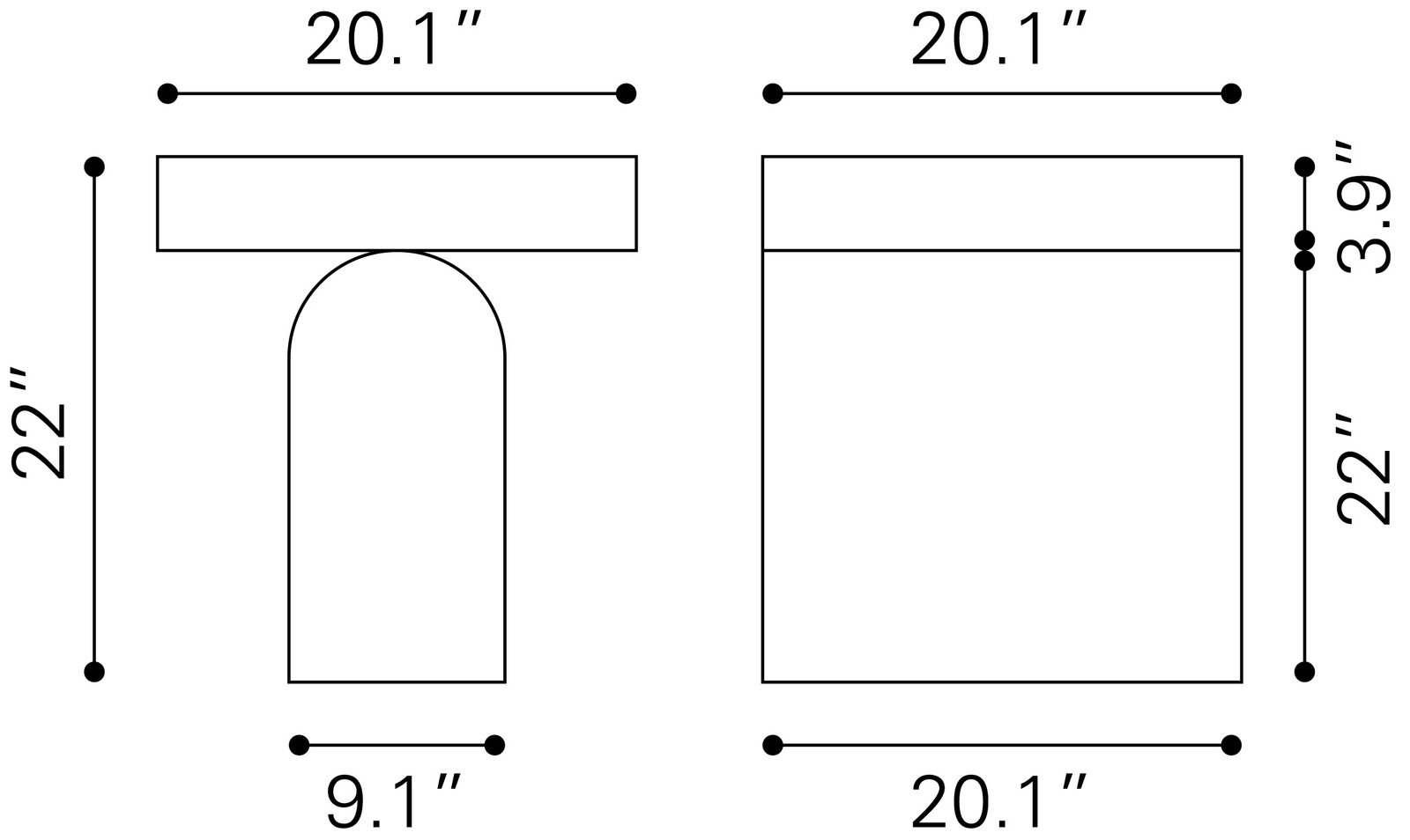 Kiel Side Table Whitewashed - Image 6