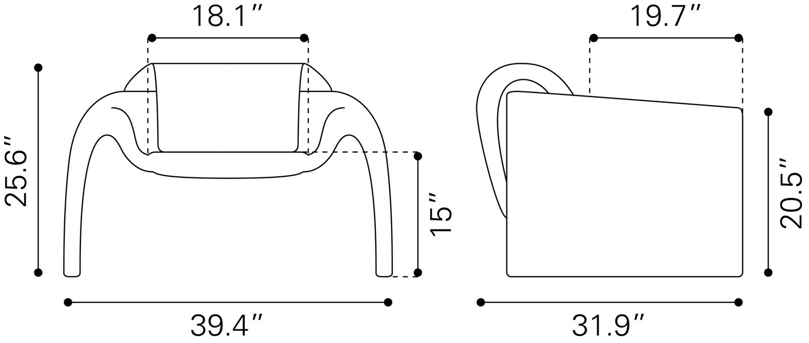 Horten Accent Chair Brown - Image 10