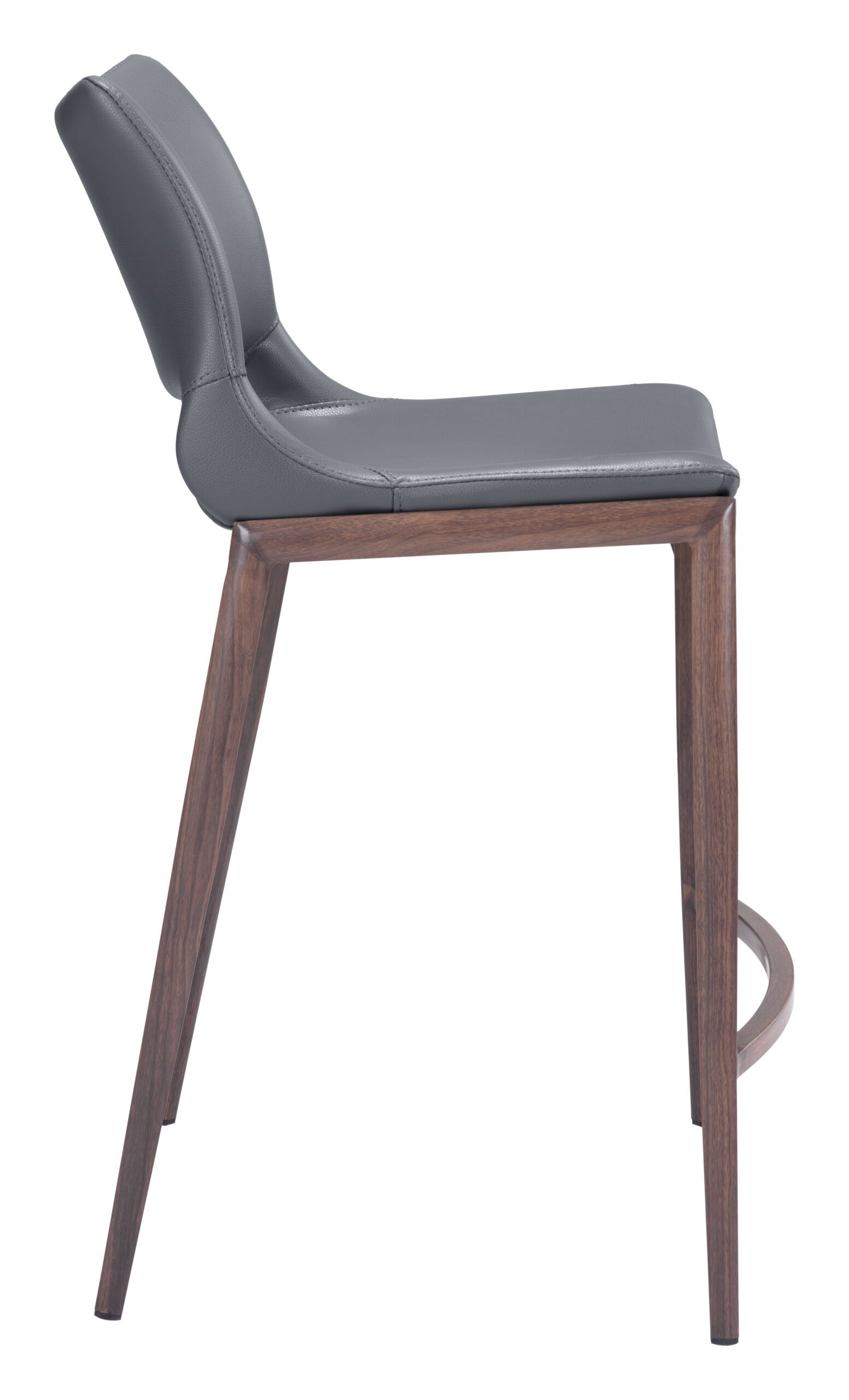 Ace Counter Stool (Set of 2) Dark Gray & Walnut - Image 3